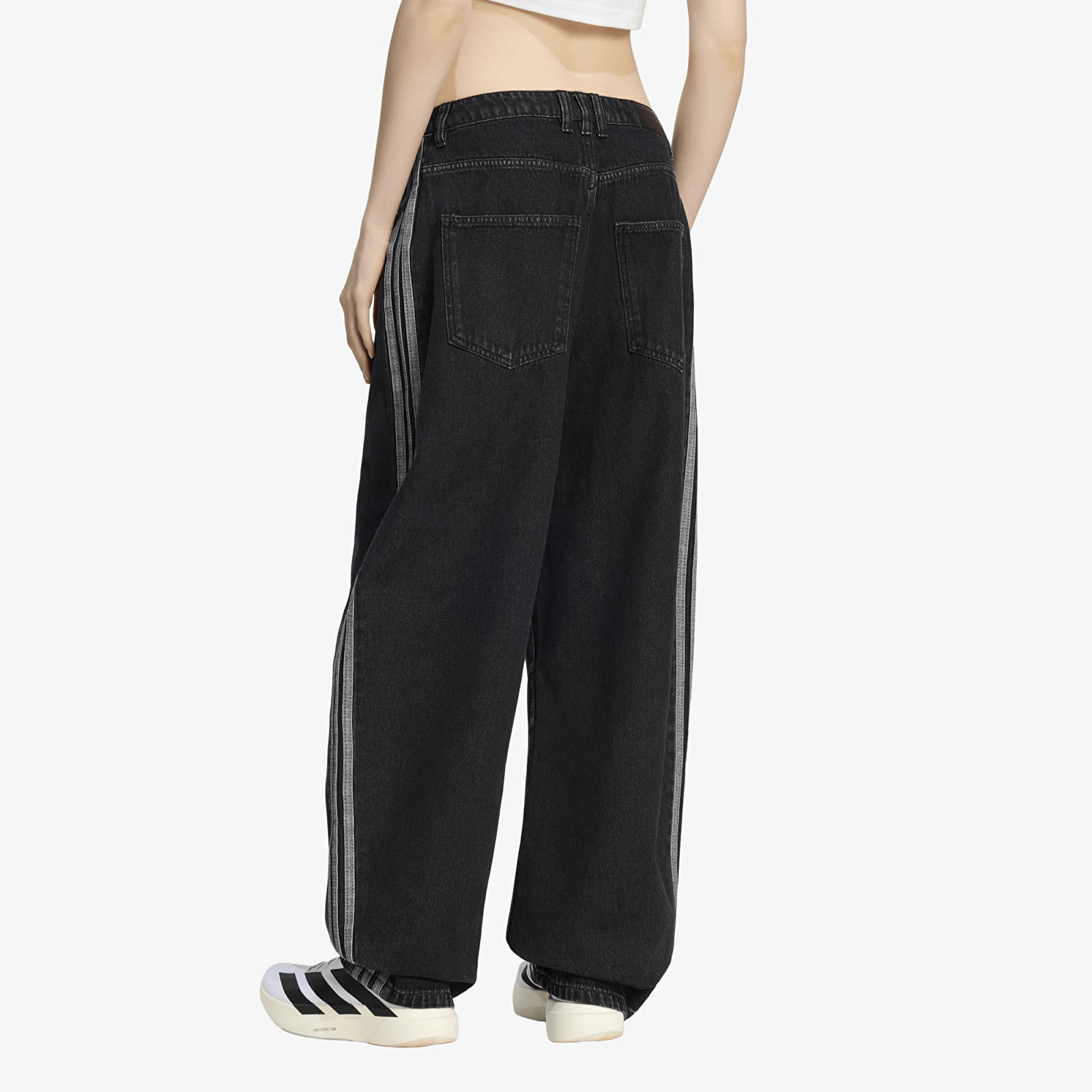 Women's jeans adidas High Rise Barrel Leg Denim Pant True Black Denim