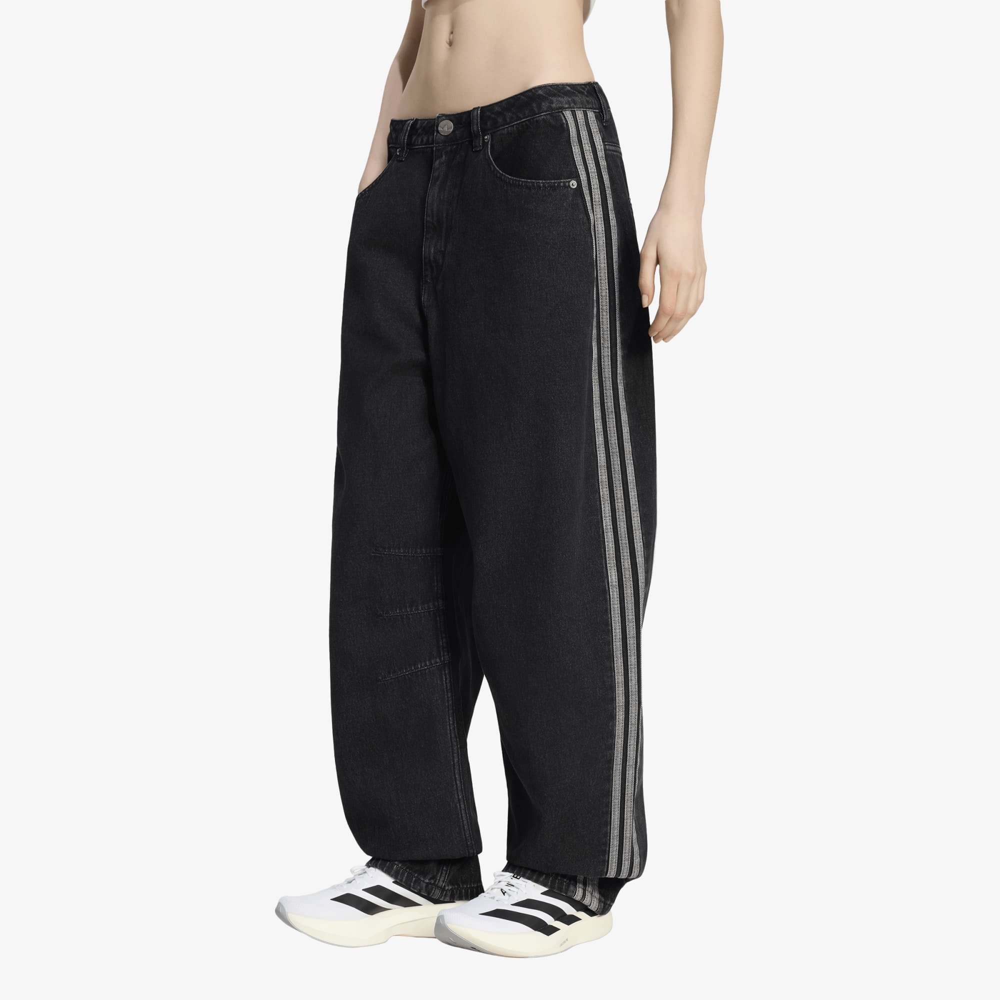 Дънки adidas High Rise Barrel Leg Denim Pant True Black Denim 27/30