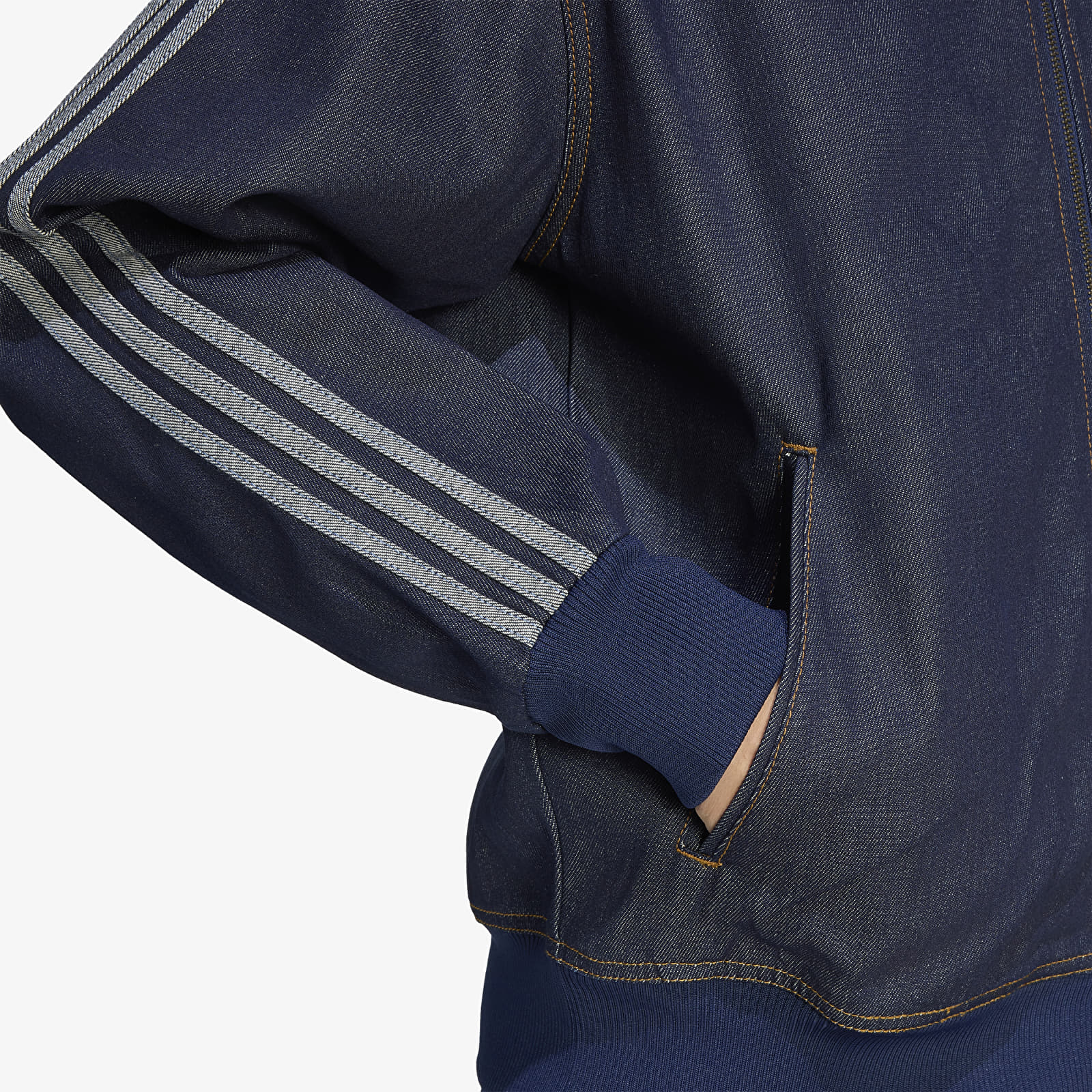 Giacche da uomo adidas Firebird Adicolor Raw Denim Track Top Jacket Indigo Denim