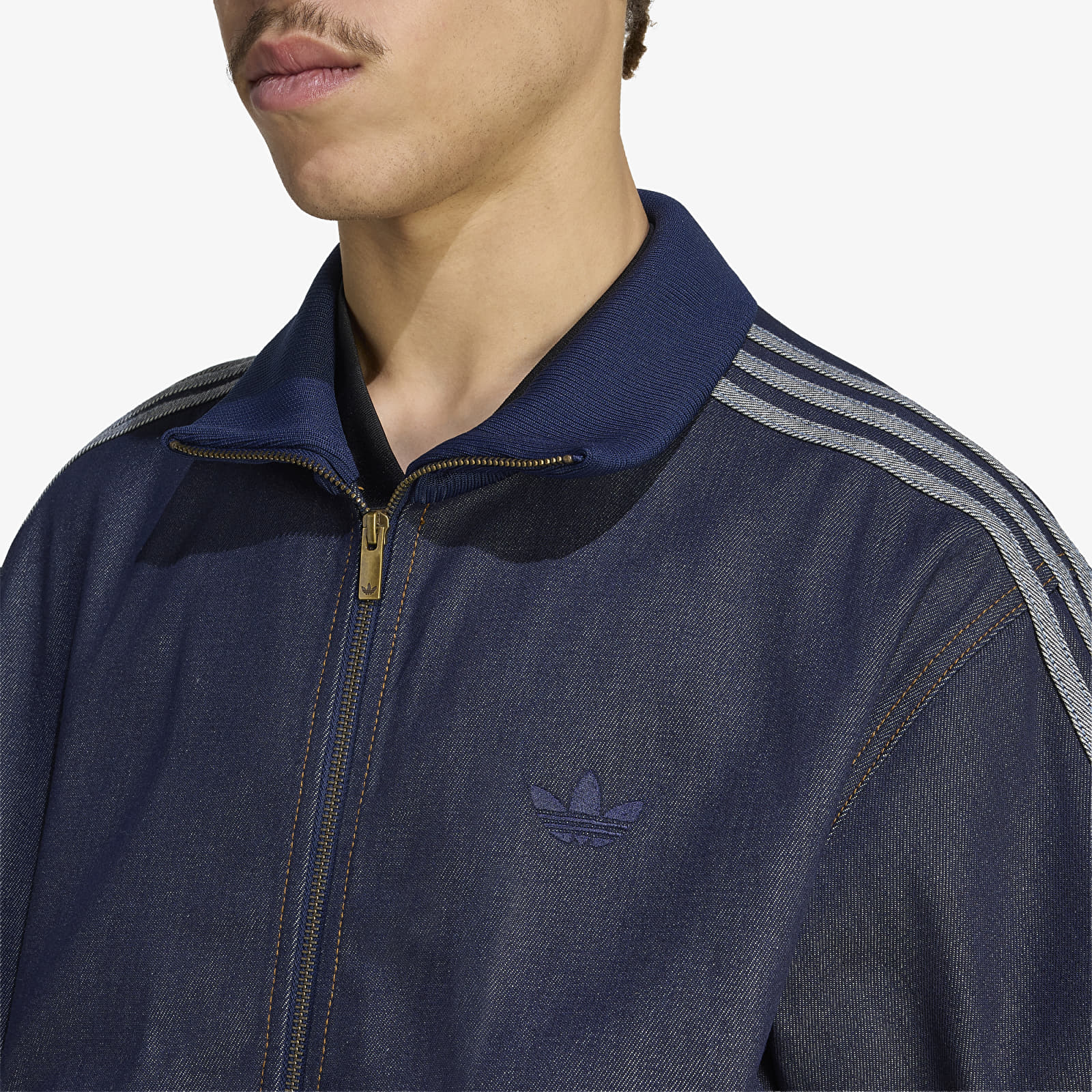Giacche da uomo adidas Firebird Adicolor Raw Denim Track Top Jacket Indigo Denim