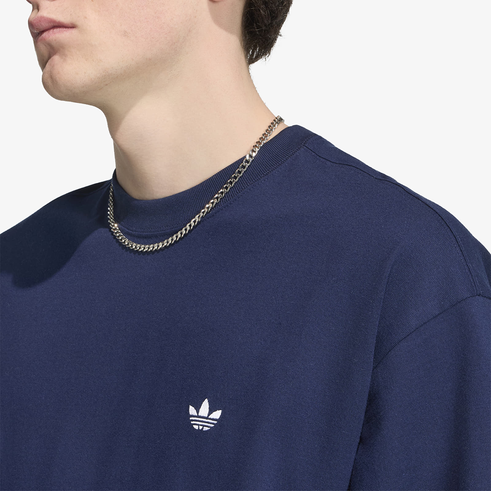 Heren T-shirts adidas Trefoil Essentials Oversized T-shirt Night Indigo