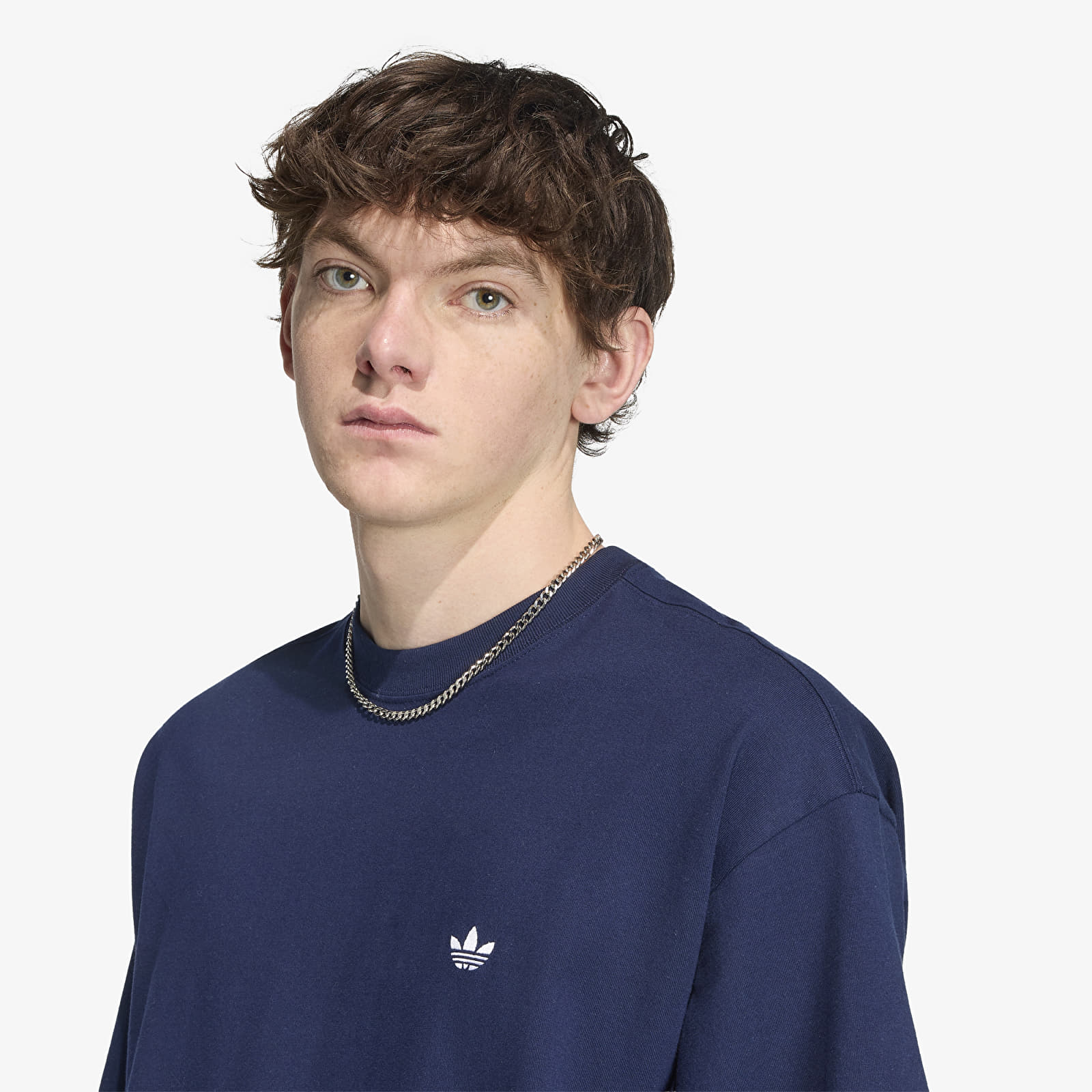 Heren T-shirts adidas Trefoil Essentials Oversized T-shirt Night Indigo