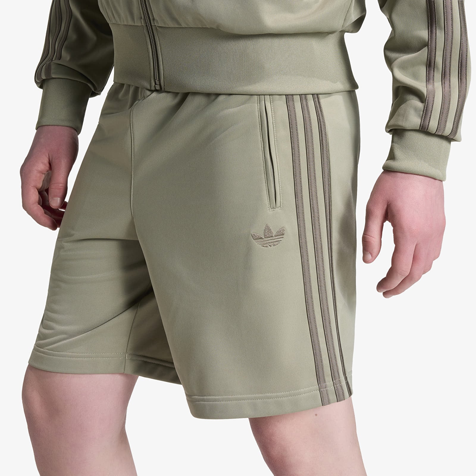 Shorts voor heren adidas Firebird Shorts Silver Pebble