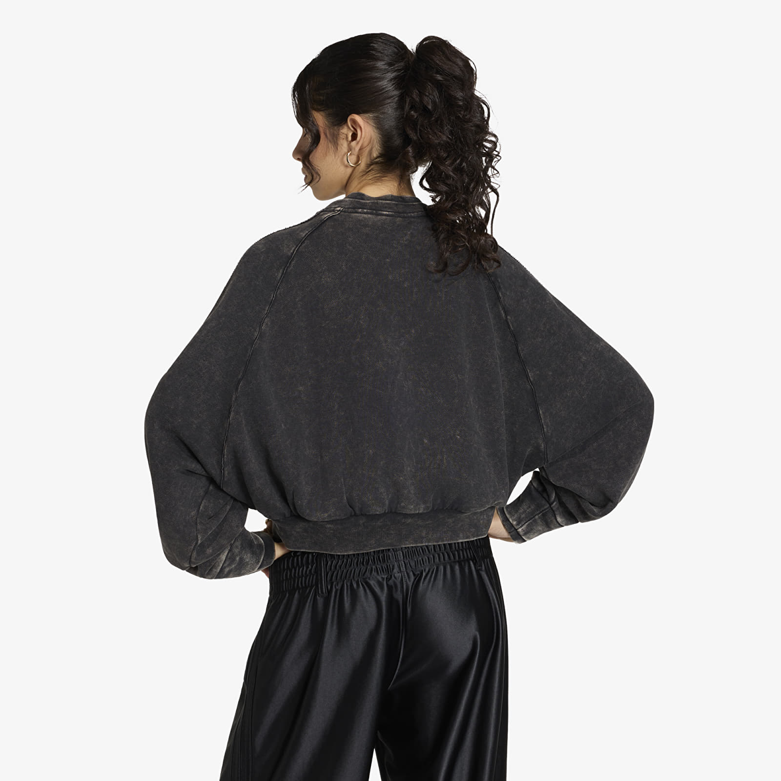 Sweats à capuche femme adidas SST Double Layered Cropped Track Top Black