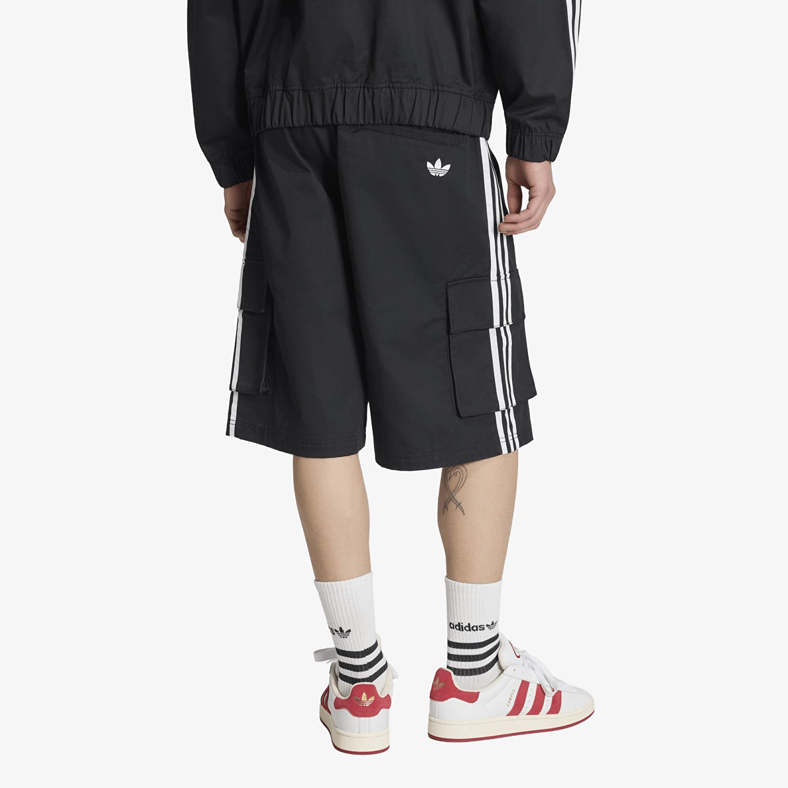 Pantaloni scurți pentru bărbați adidas Adicolor Cotton Twill Cargo Shorts Black
