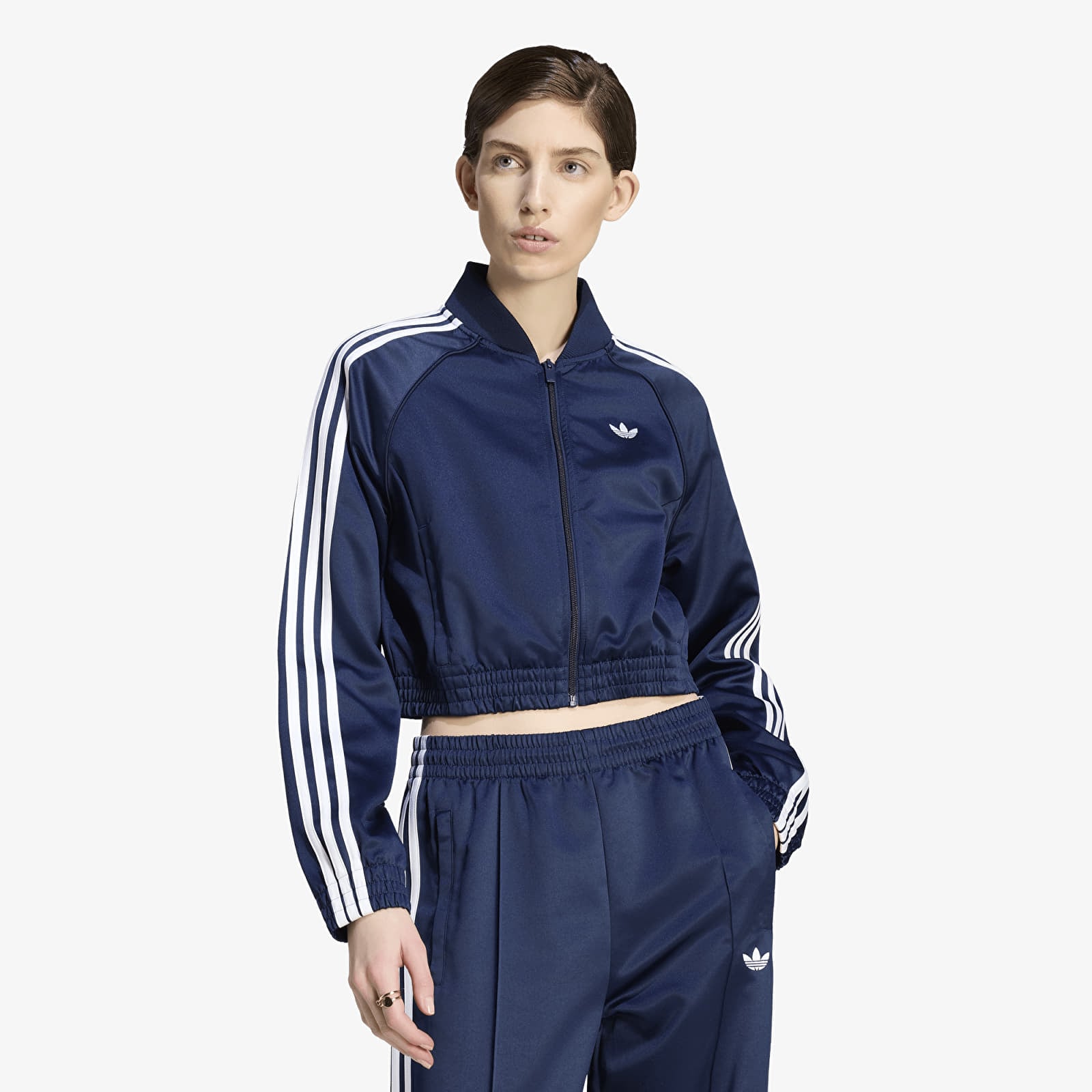 Moteriškos striukės adidas Satin Sst Jacket Night Indigo/ White