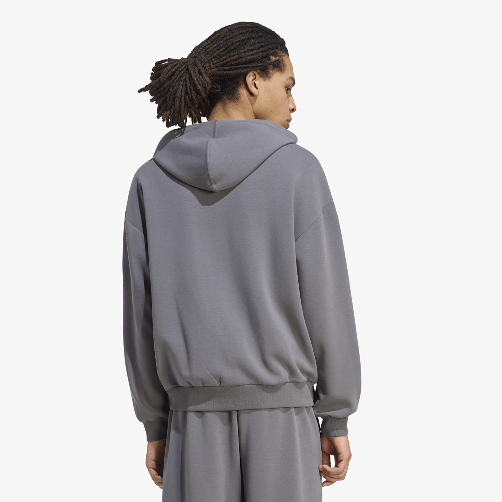 Vīriešu džemperi adidas Soft Lux Full-Zip Hoodie Grey Five