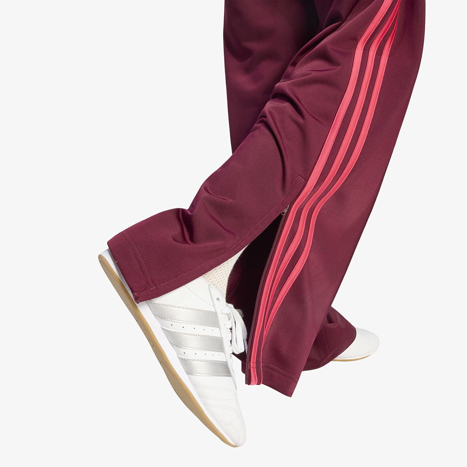 Women's Sweatpants adidas Firebird Loose Track Tracksuit Bottoms Maroon/ Power Pink