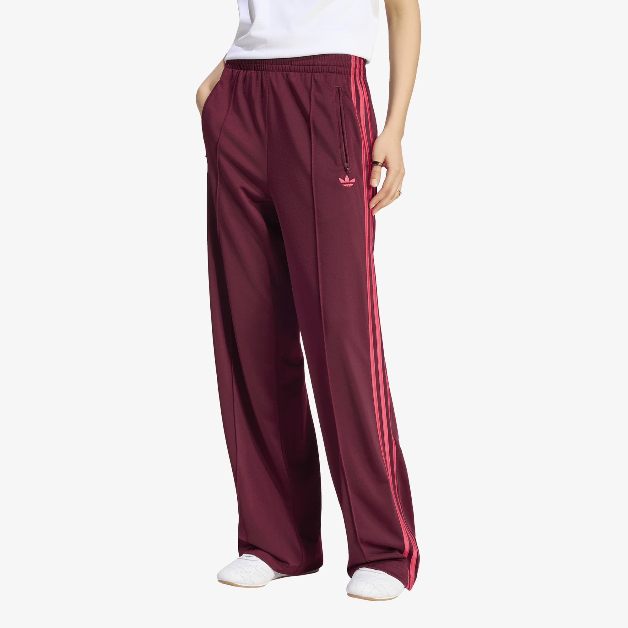 Потници adidas Firebird Loose Track Tracksuit Bottoms Maroon/ Power Pink L