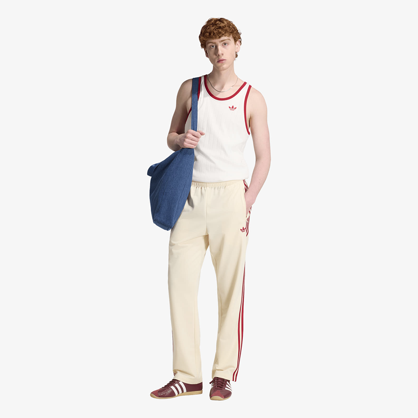 Broeken voor heren adidas Firebird Track Pants Warm Vanilla/ Team Victory Red