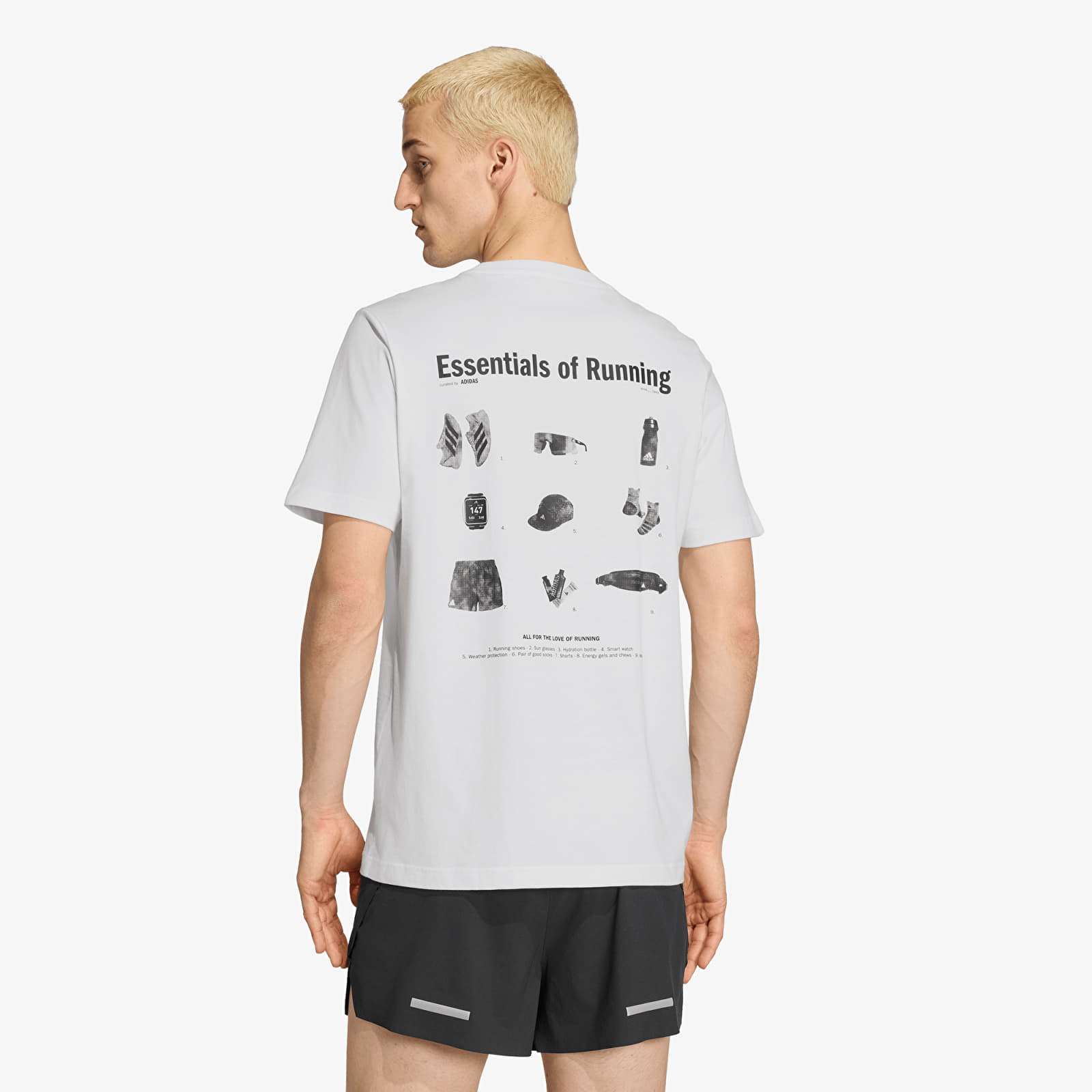 Men's T-shirts adidas Run Essentials Graphic T-Shirt White