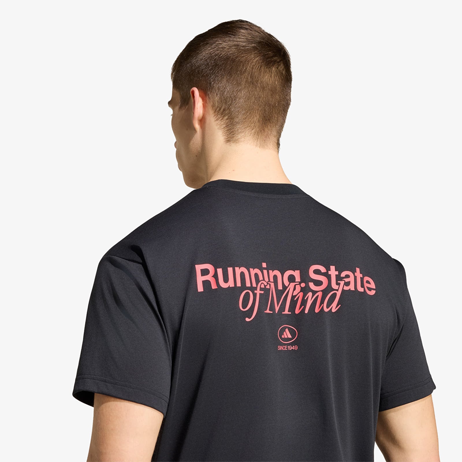 Pánske tričká adidas Running State Of Mind Graphic T-Shirt UNISEX Black/ Pure Turbo