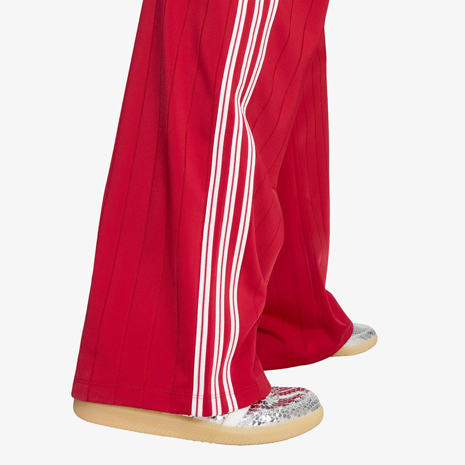 Жіночі штани adidas Pinstripe Firebird Loose Trackpant Team Victory Red/ White/ Team Victory Red