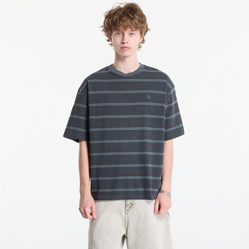 T-shirt Carhartt WIP S/S Hanson T-Shirt UNISEX Hanson Stripe, Kale Green