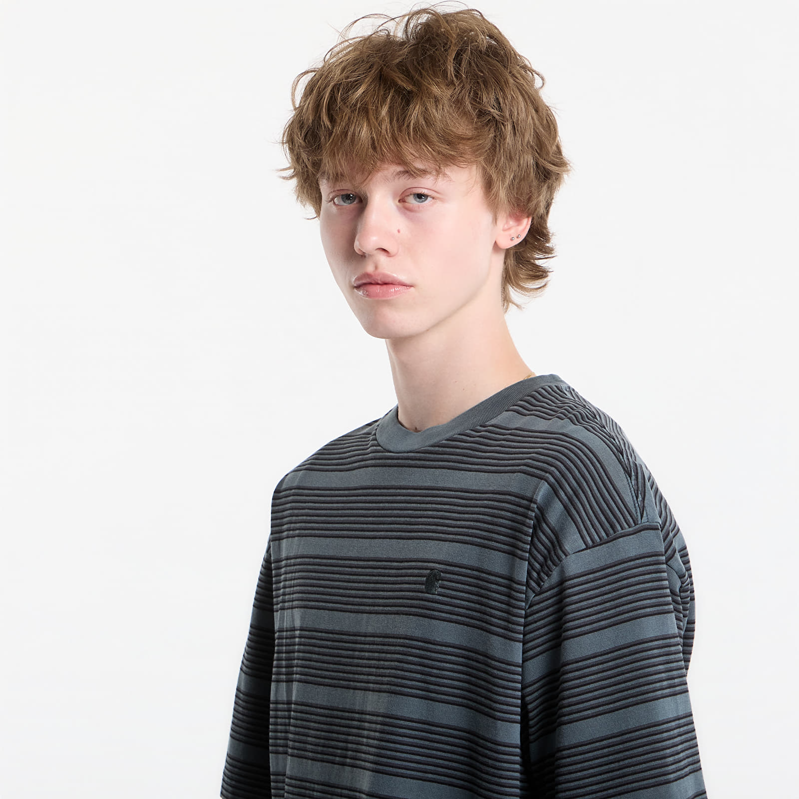 Pánská trička Carhartt WIP S/S Hanson T-Shirt UNISEX Hanson Stripe, Kale Green
