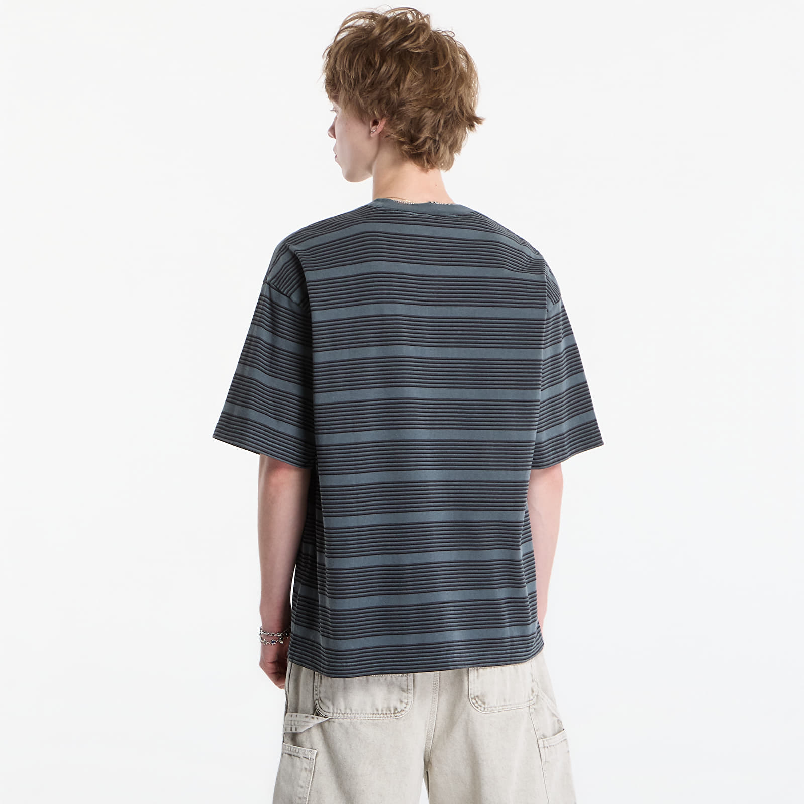 Pánská trička Carhartt WIP S/S Hanson T-Shirt UNISEX Hanson Stripe, Kale Green