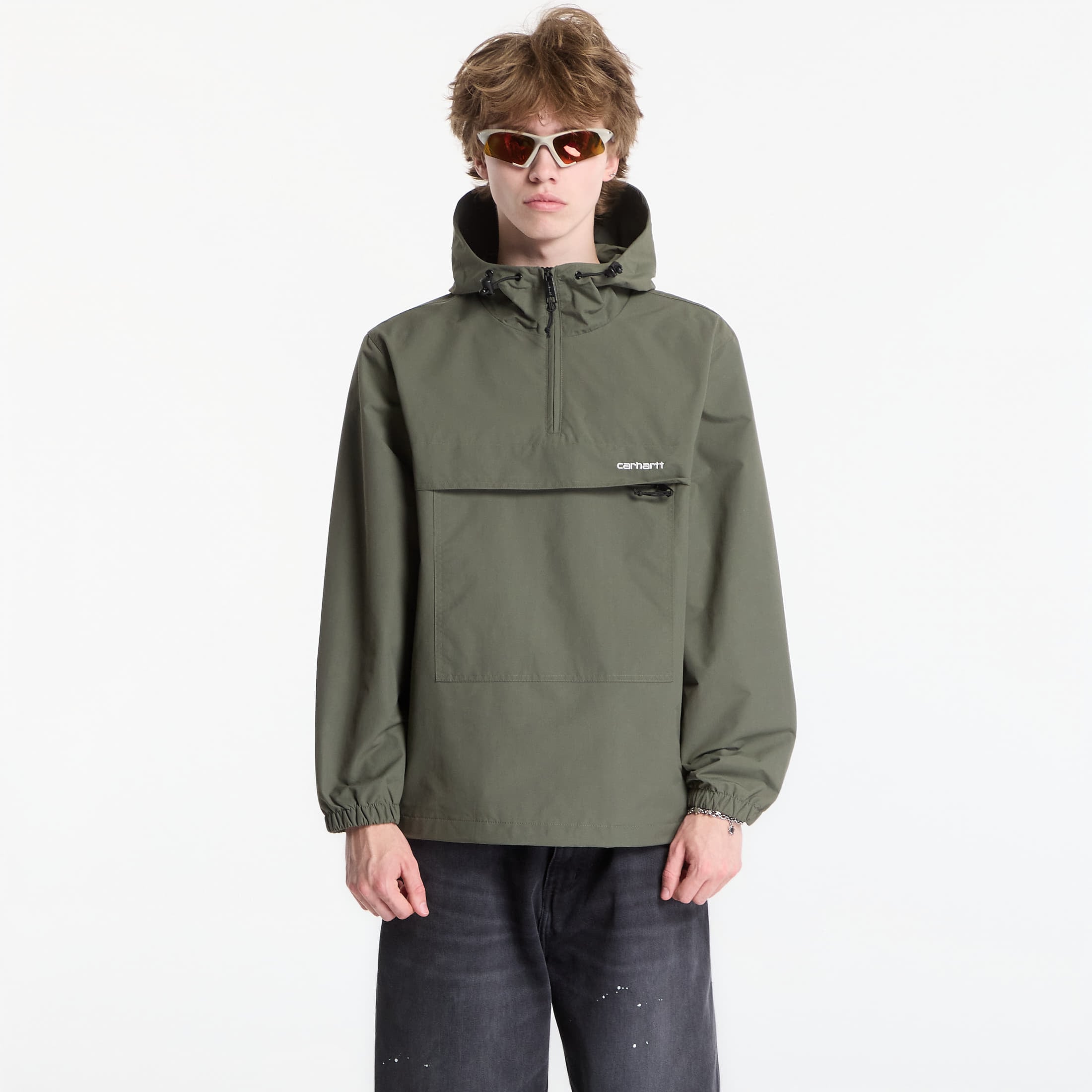 Veste Carhartt WIP Windbreaker Pullover UNISEX Leaf White S 183 €