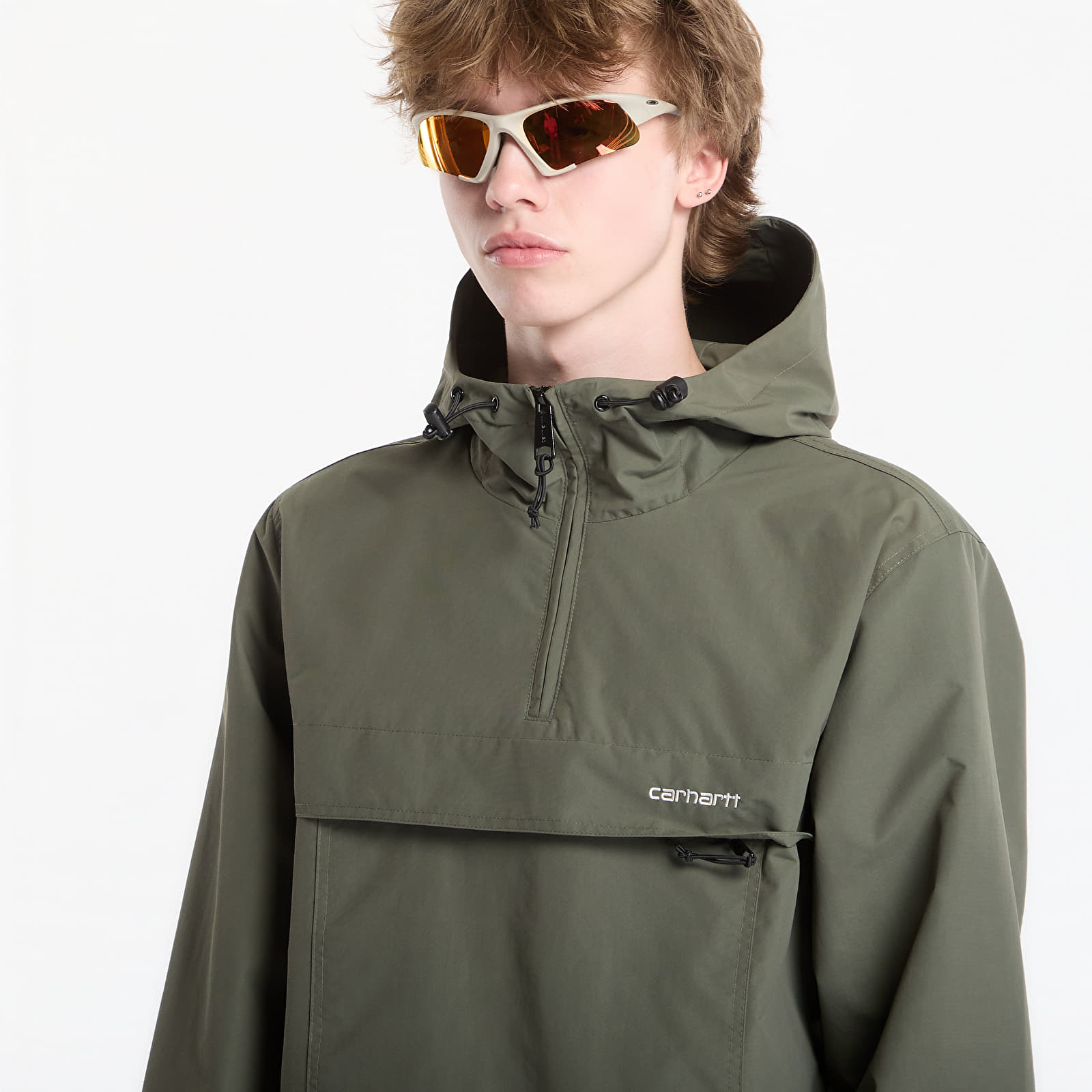 Herrenjacken Carhartt WIP Windbreaker Pullover UNISEX Leaf/ White