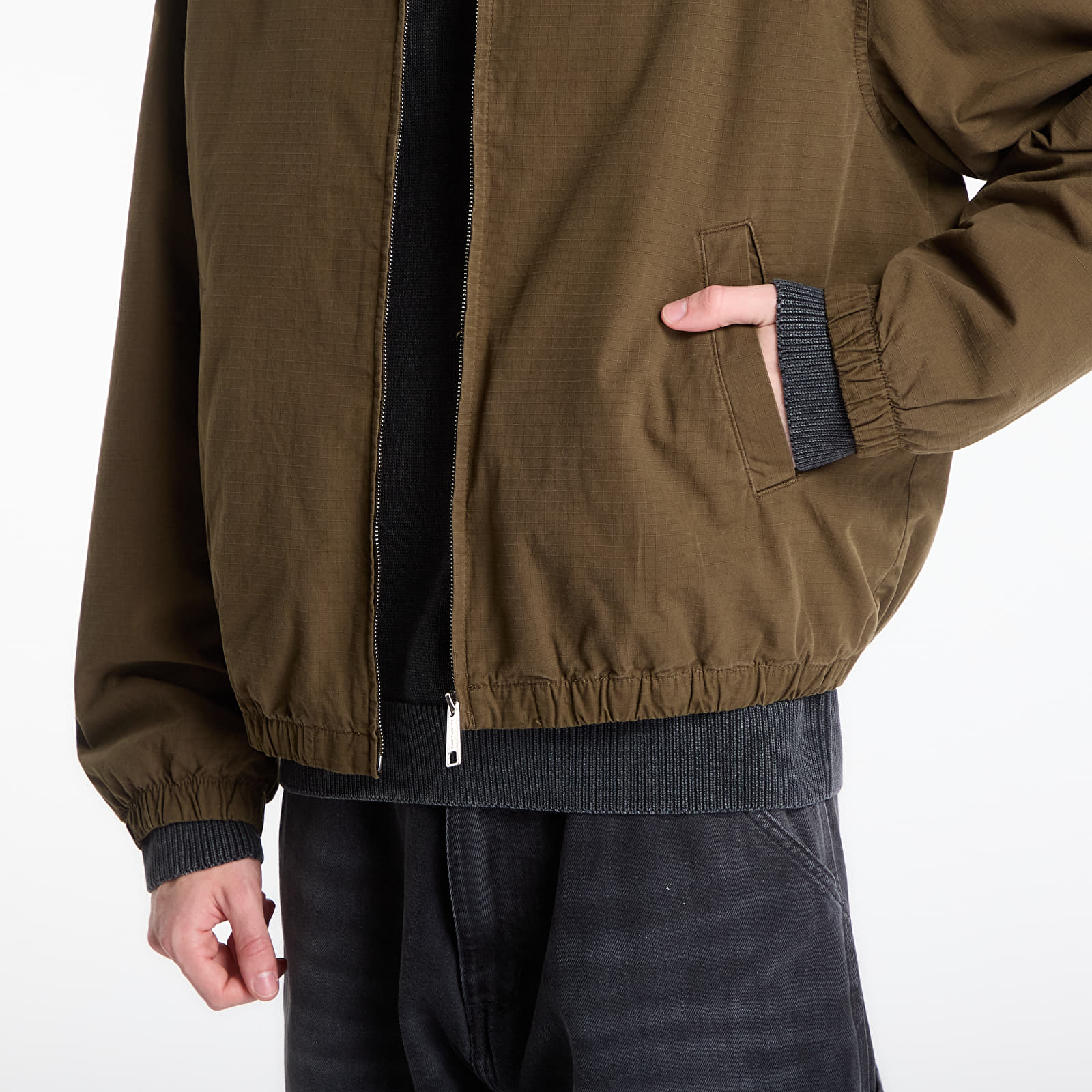Men's jackets Carhartt WIP Madison Ripstop Jacket UNISEX Dark Beech/ Black Garment Dyed