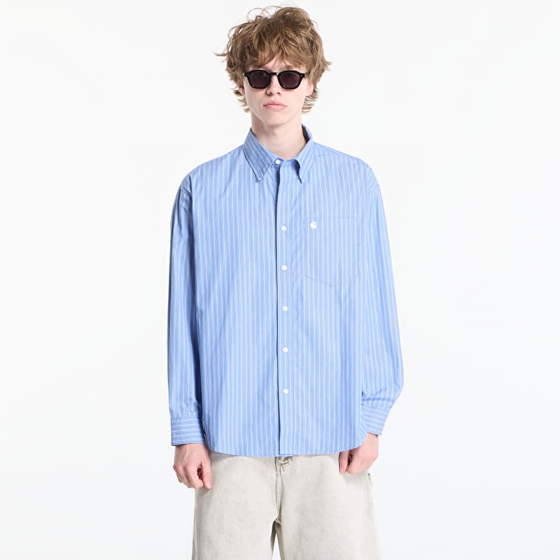 Krekls Carhartt WIP L/S Keene Shirt UNISEX Keene Stripe, Curacao