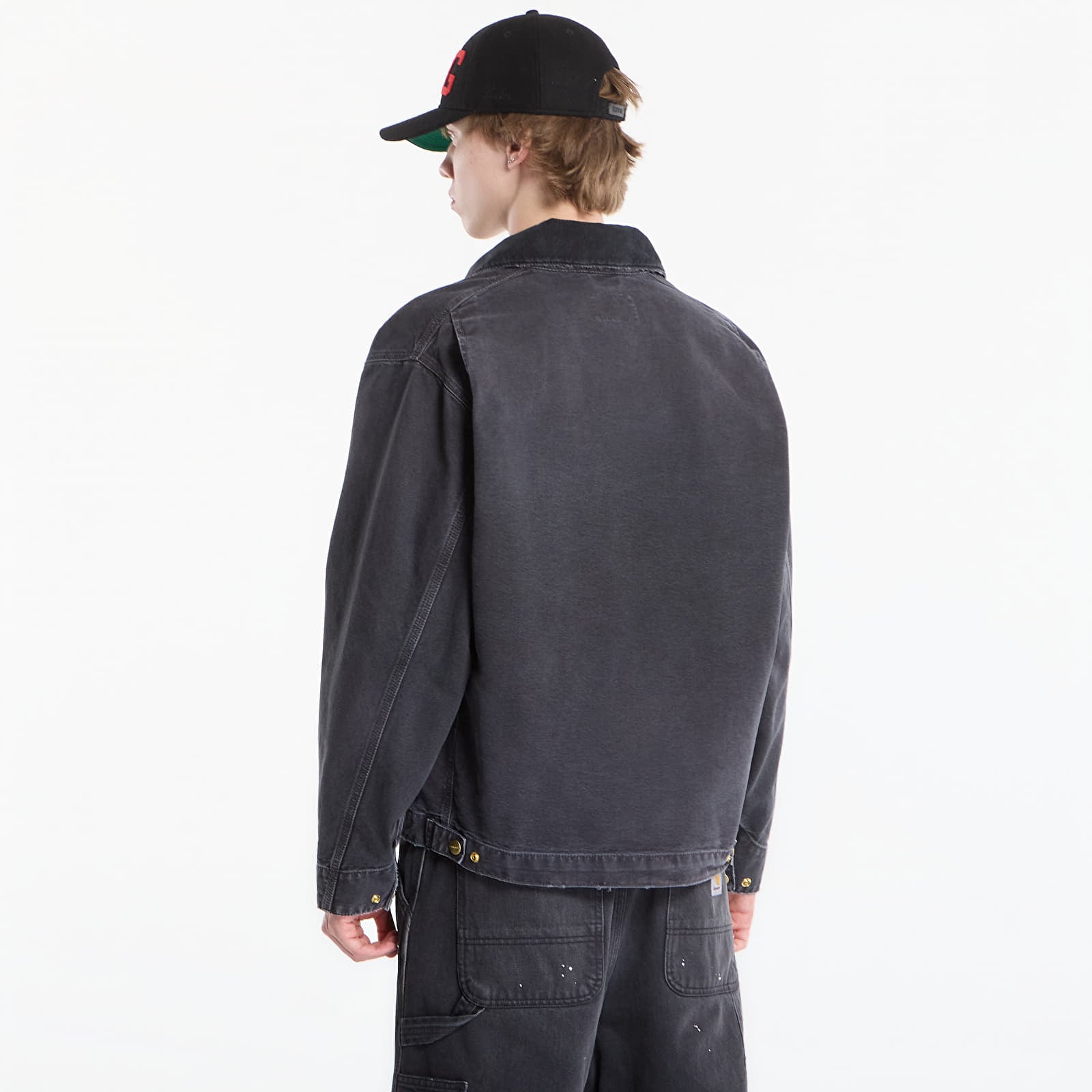Herrenjacken Carhartt WIP OG Detroit Jacket UNISEX Black/ Black Destroy Wash