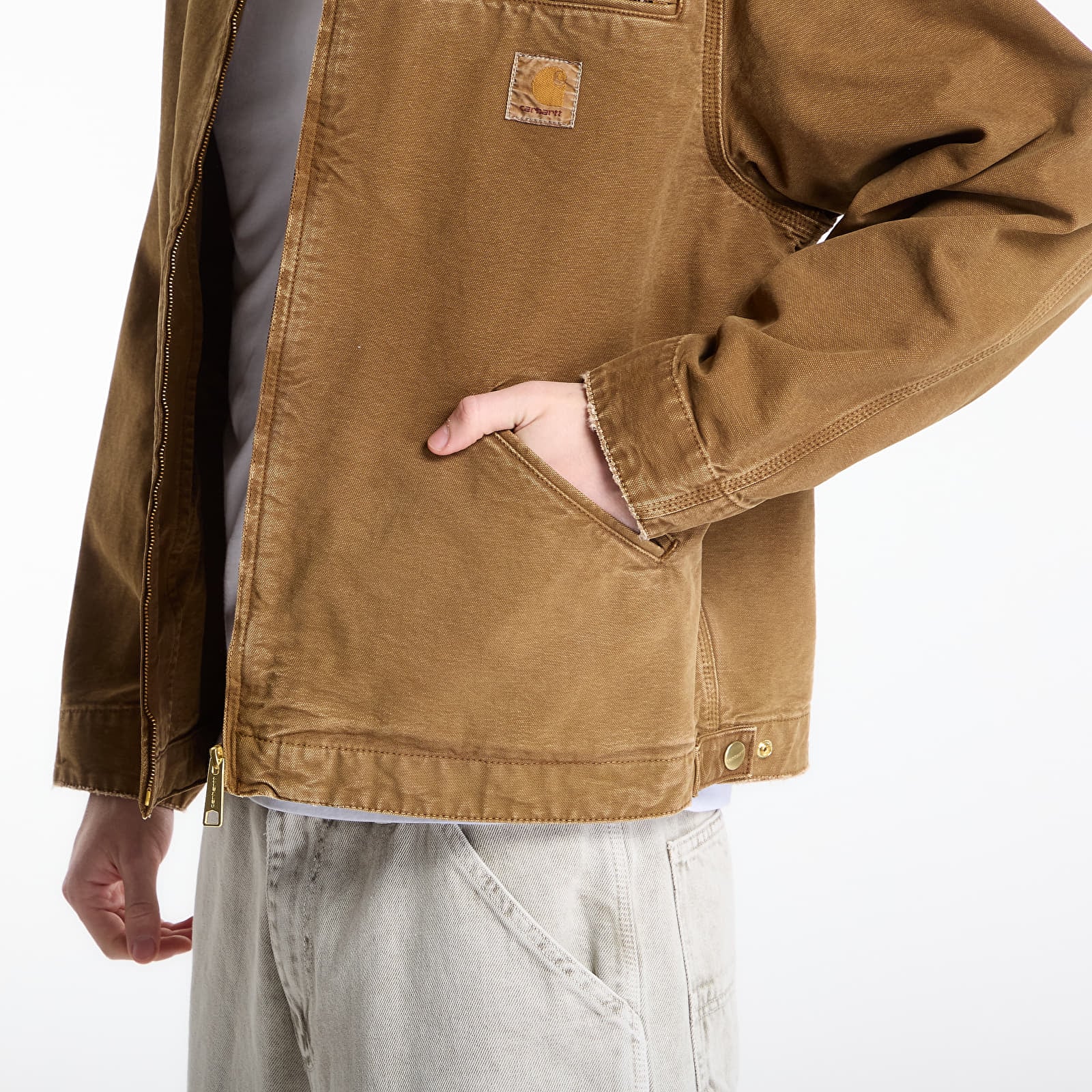 Herrenjacken Carhartt WIP OG Detroit Jacket UNISEX Hamilton Brown/ Hamilton Brown Destroy Wash