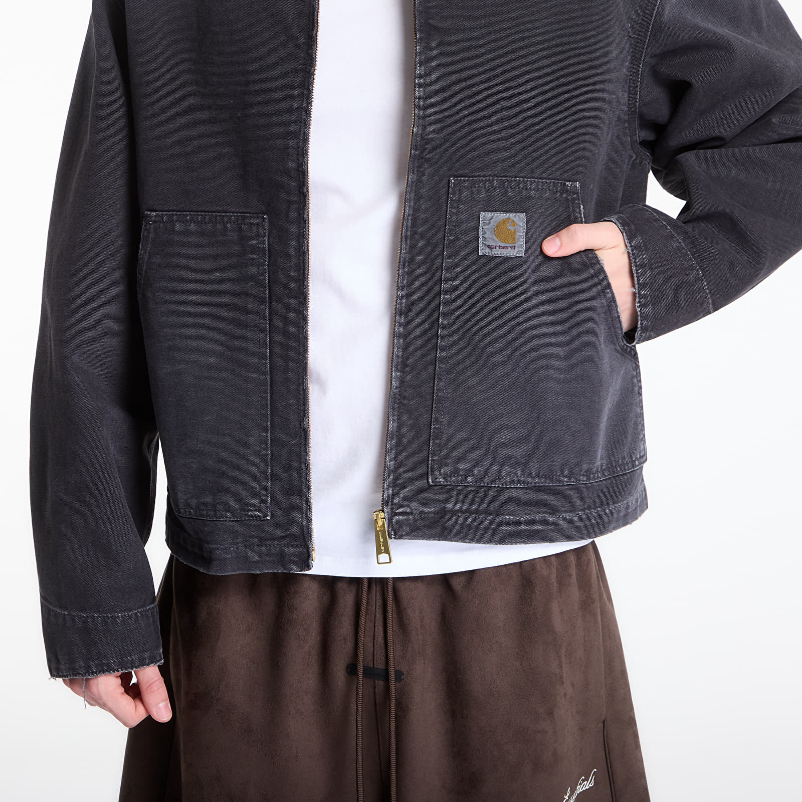 Herrenjacken Carhartt WIP OG Arcan Jacket UNISEX Black/ Black Destroy Wash