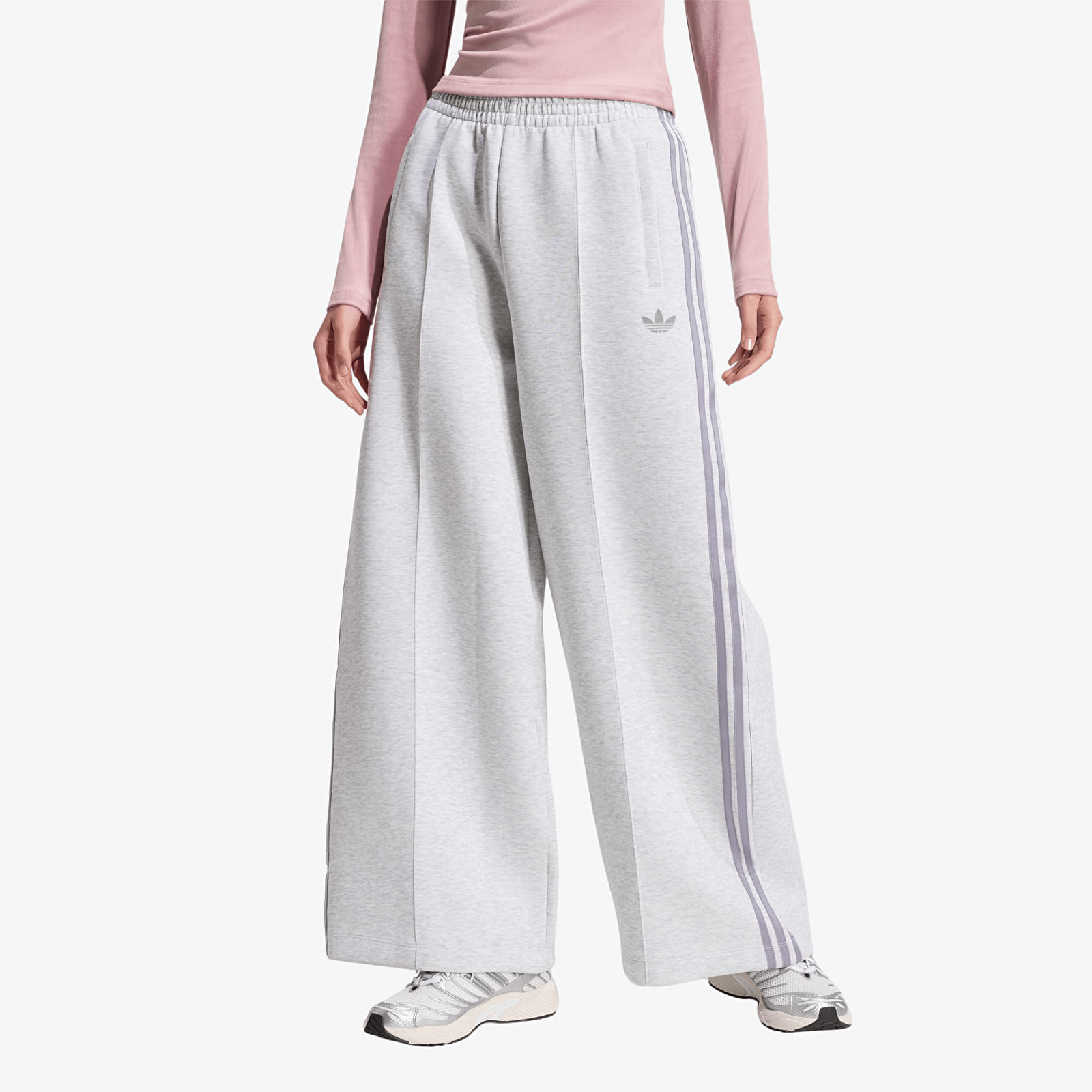 Sieviešu treniņbikses adidas Spacer Trackpants Light Grey Heather/ Reflective Silver/ Slate/ Lgh Solid Grey