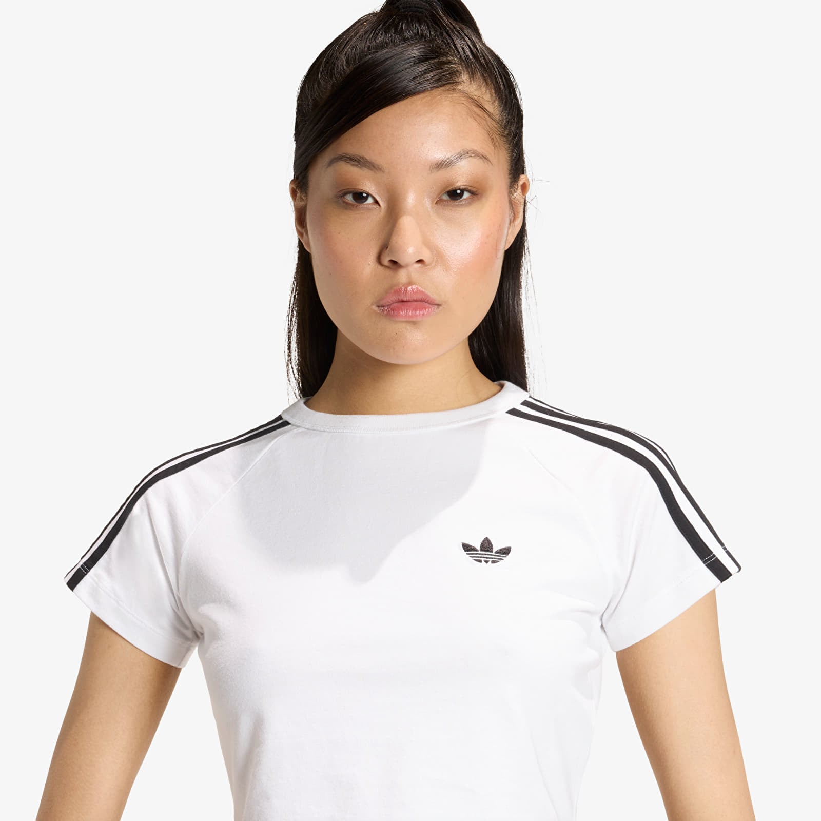 Tricouri femei adidas SST Baby T-shirt White/ White/ Black
