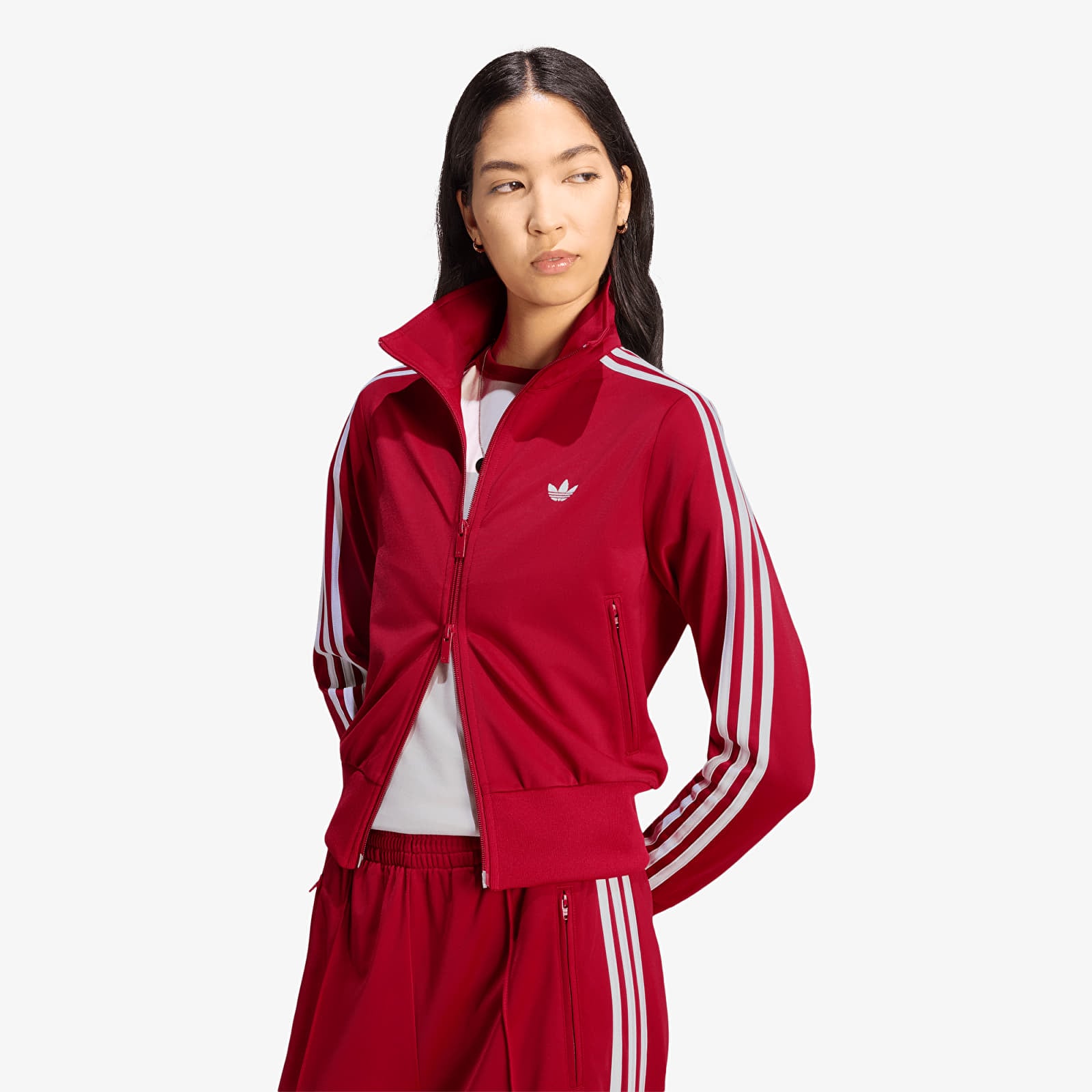 Dámské bundy adidas Firebird Classic Track Jacket Team Victory Red/ White
