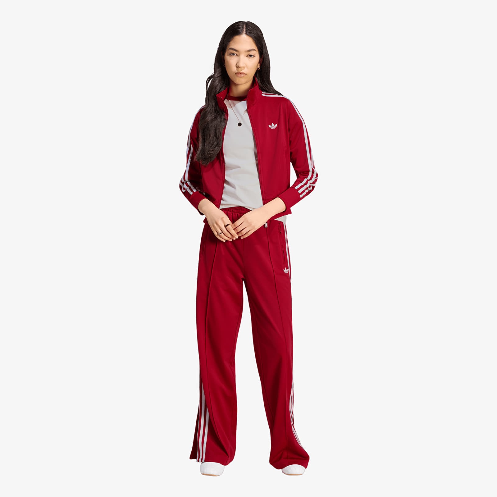 Dámské bundy adidas Firebird Classic Track Jacket Team Victory Red/ White