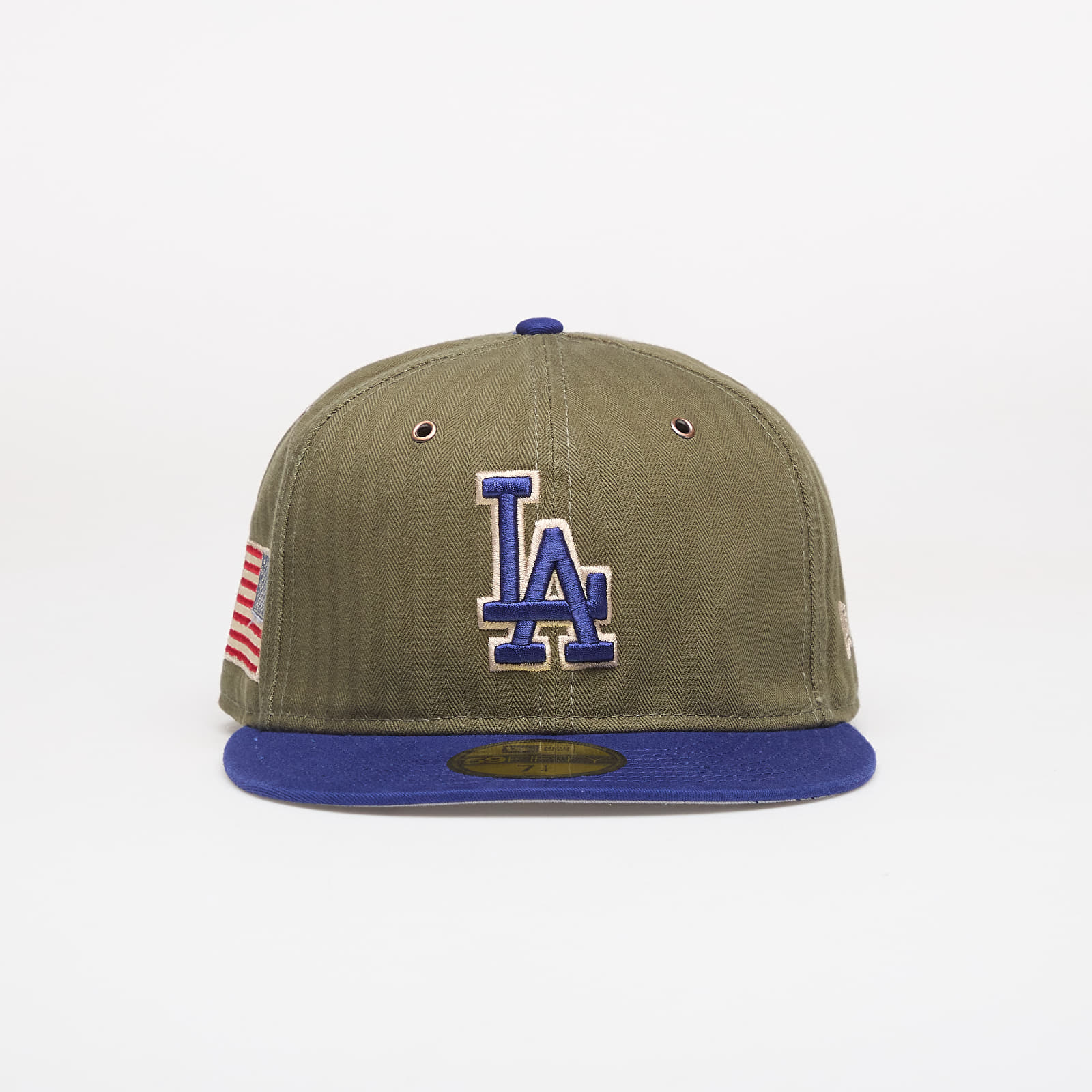 Kepsar för män New Era 59FIFTY MLB American Herringbone Los Angeles Dodgers Official Team Color