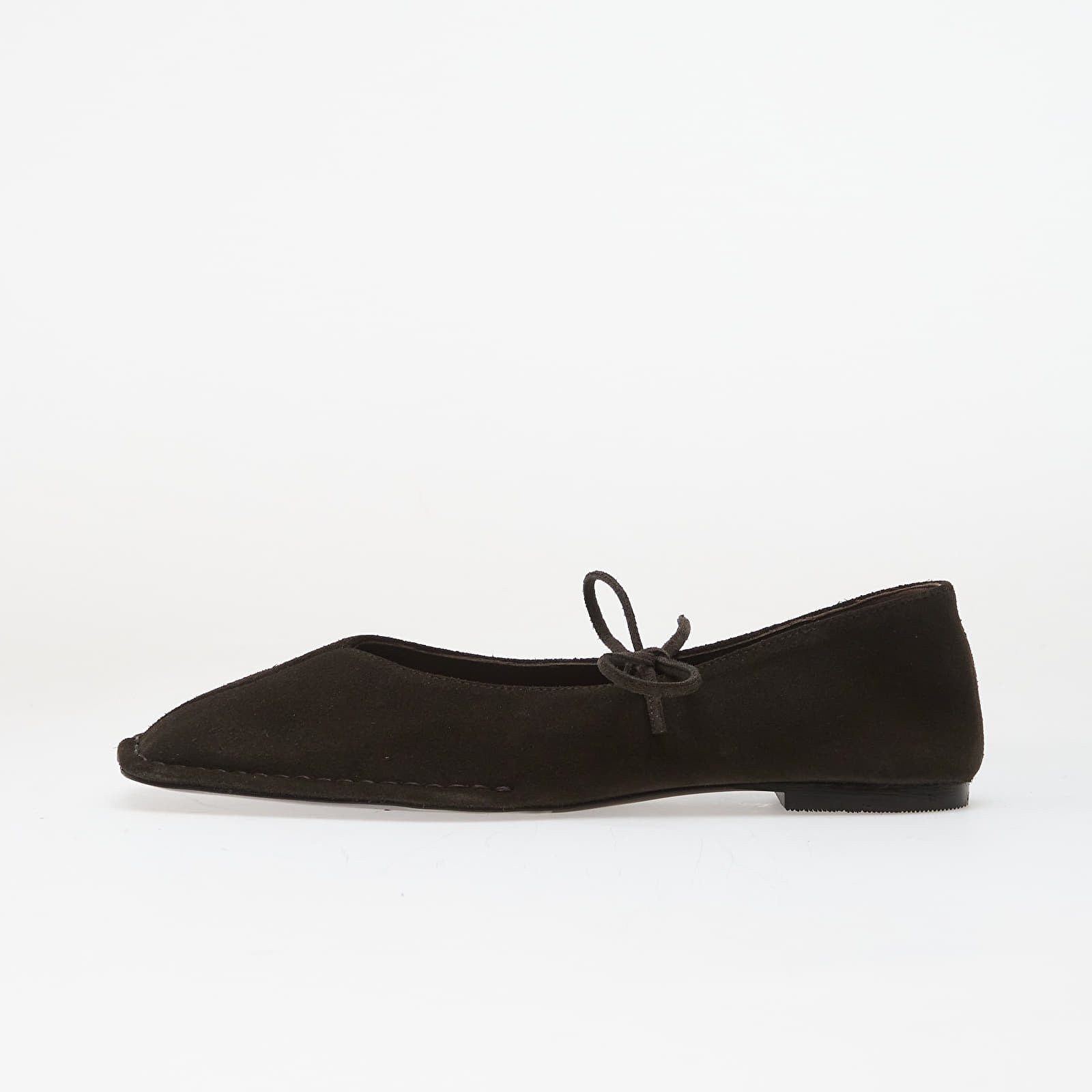 Încălțăminte și sneakerși pentru femei Alohas Sway Suede Coffee Brown Leather Ballet Flats Coffee Brown
