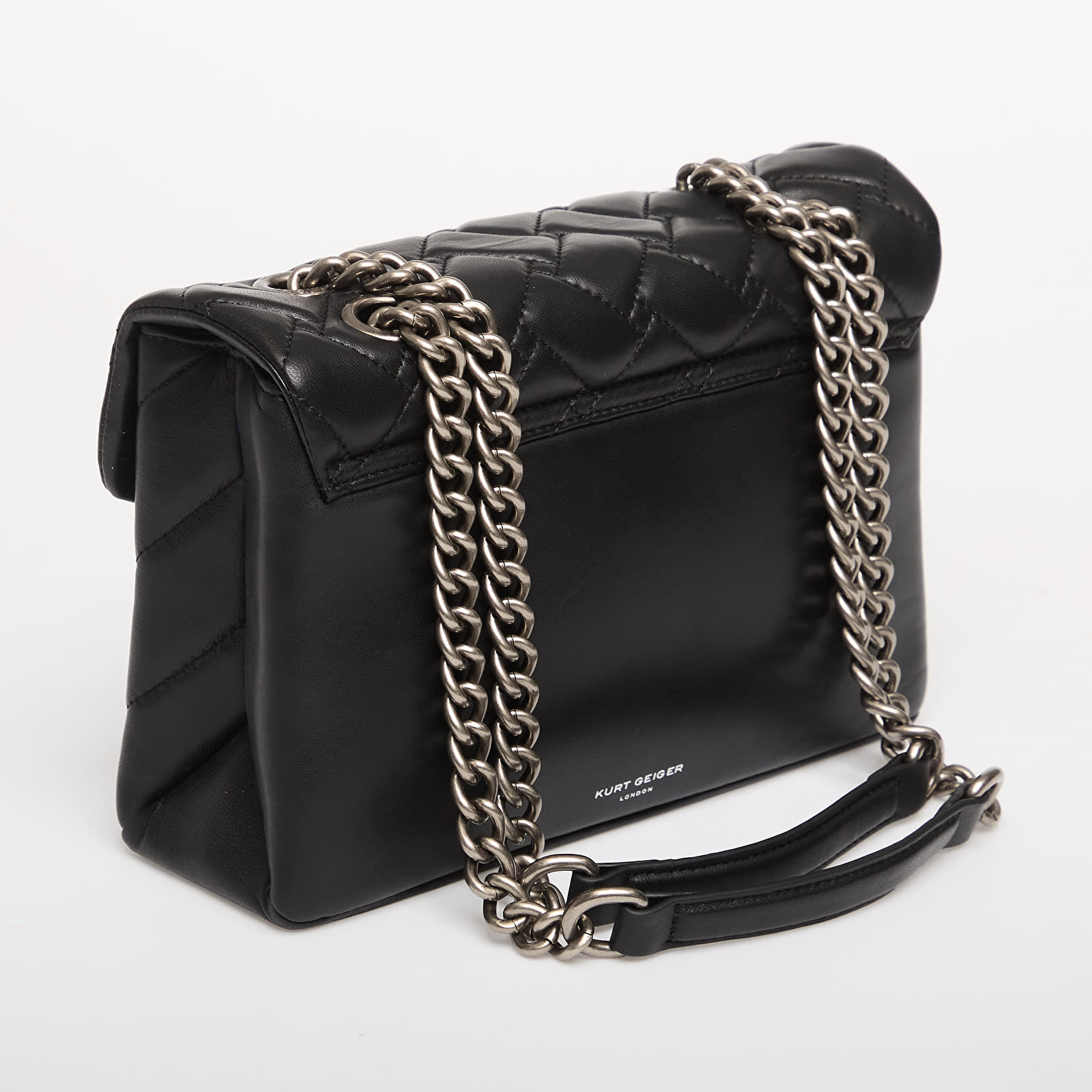 Kabelky Kurt Geiger Leather Kensington X Bag Black/ Comb