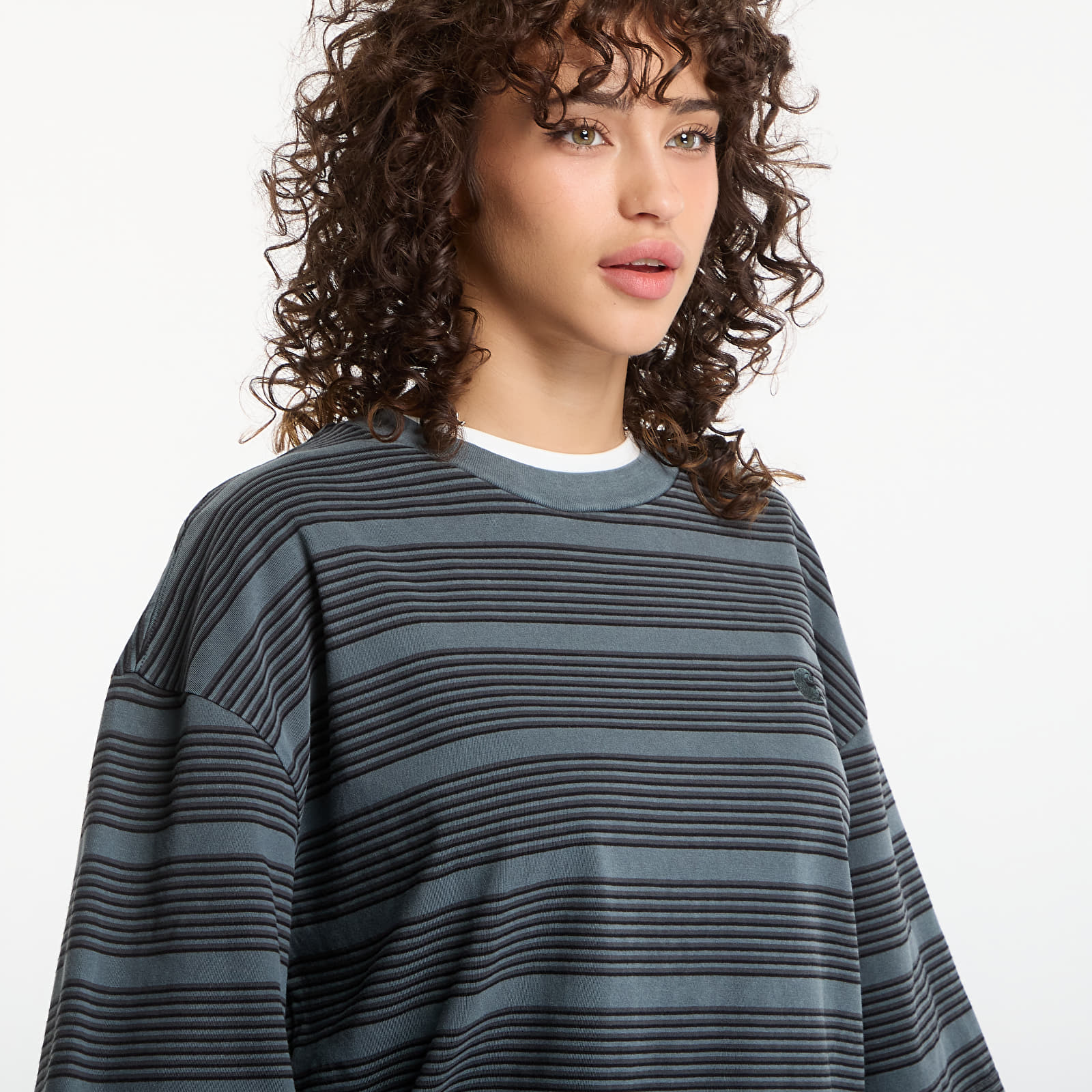 Pánská trička Carhartt WIP S/S Hanson T-Shirt UNISEX Hanson Stripe, Kale Green
