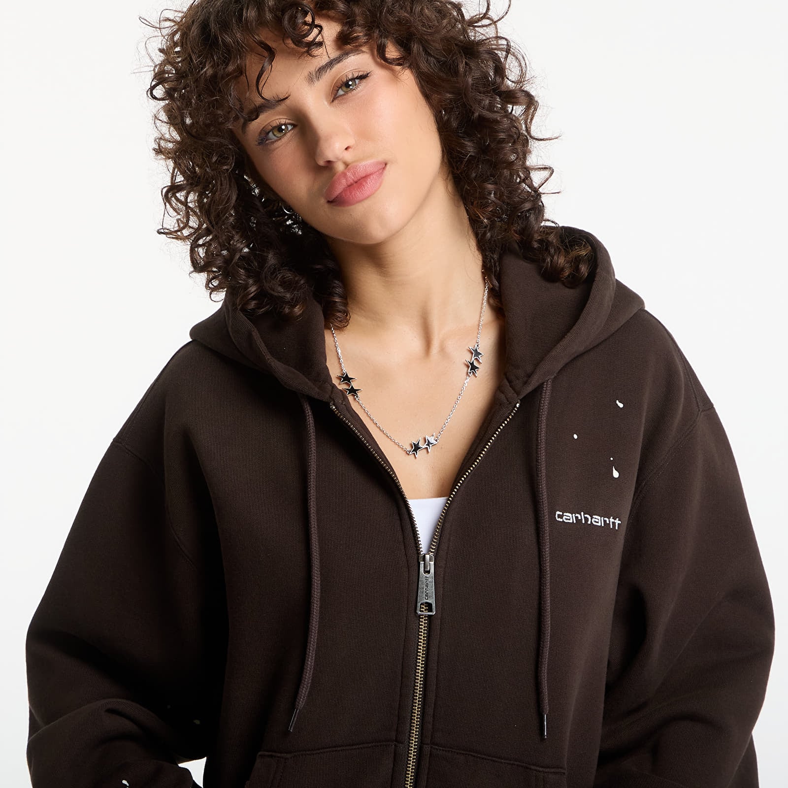 Мужские худи Carhartt WIP Hooded Painter Jacket UNISEX Tobacco Destroy Wash, Splatter