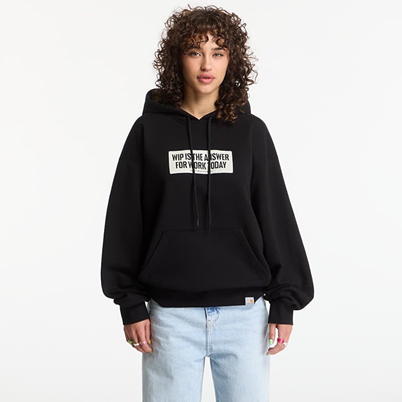 Džemperis Carhartt WIP Hooded Bumper Sticker Sweat UNISEX Black