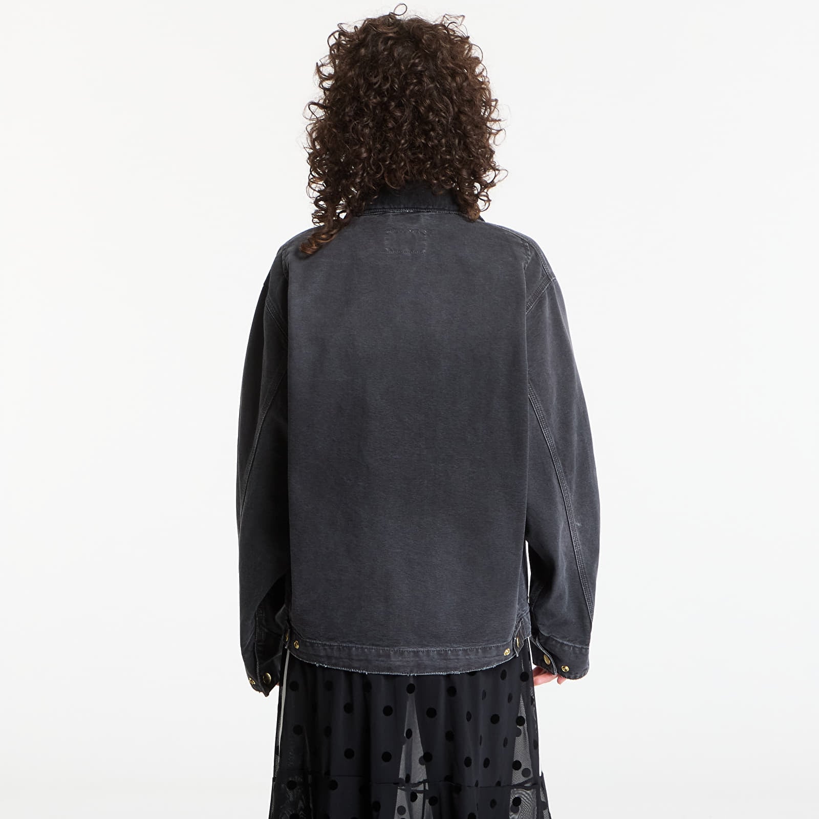 Herrenjacken Carhartt WIP OG Detroit Jacket UNISEX Black/ Black Destroy Wash