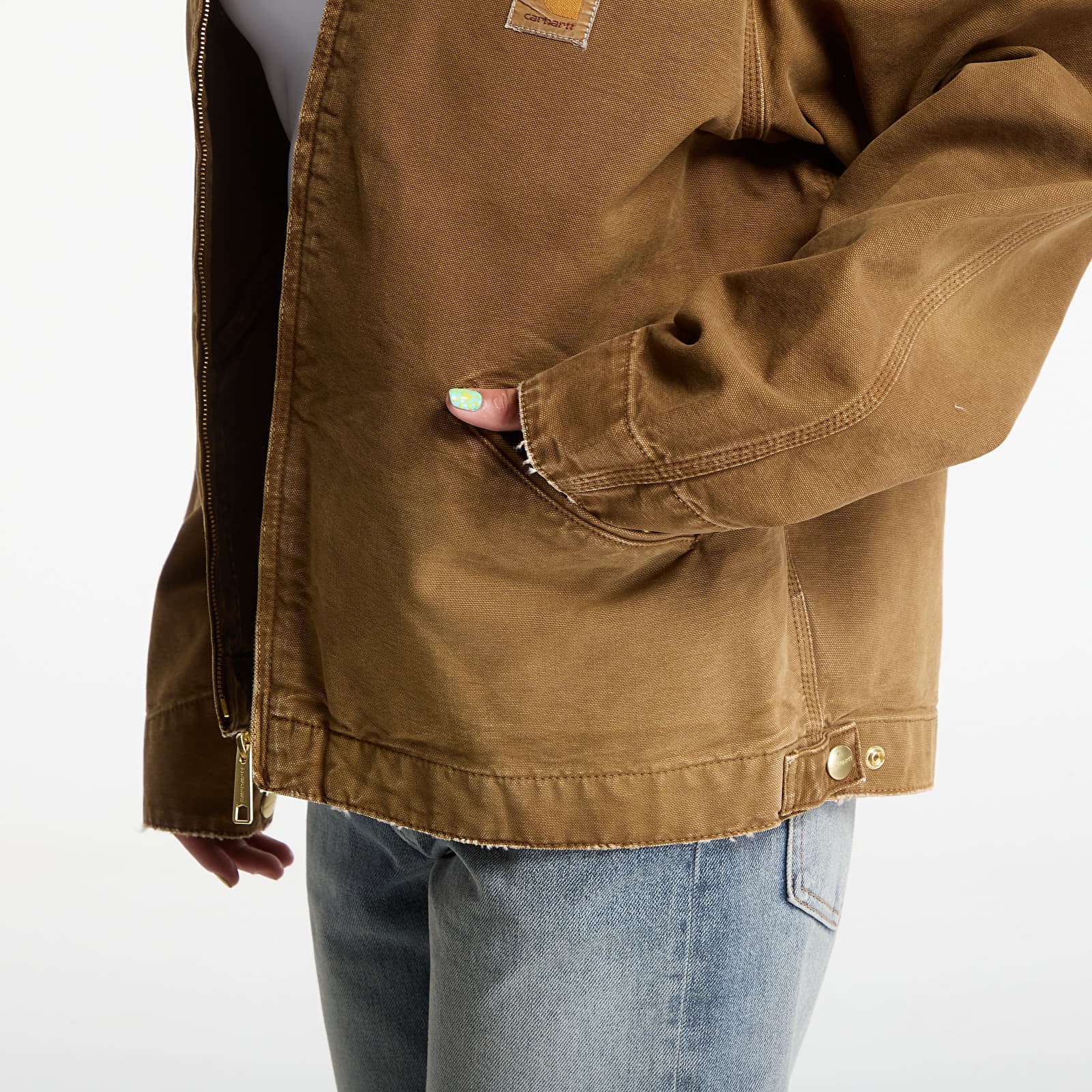 Herrenjacken Carhartt WIP OG Detroit Jacket UNISEX Hamilton Brown/ Hamilton Brown Destroy Wash