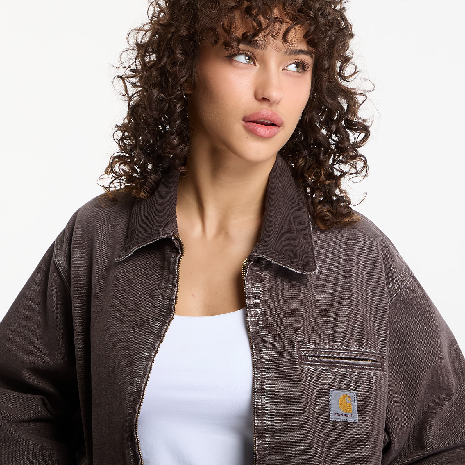 Pánske bundy Carhartt WIP OG Detroit Jacket UNISEX Tobacco/ Tobacco Destroy Wash