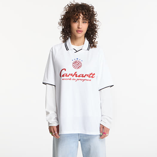 T-Shirt Carhartt WIP S/S Terrace Football T-Shirt UNISEX Heart Train Jacquard, White