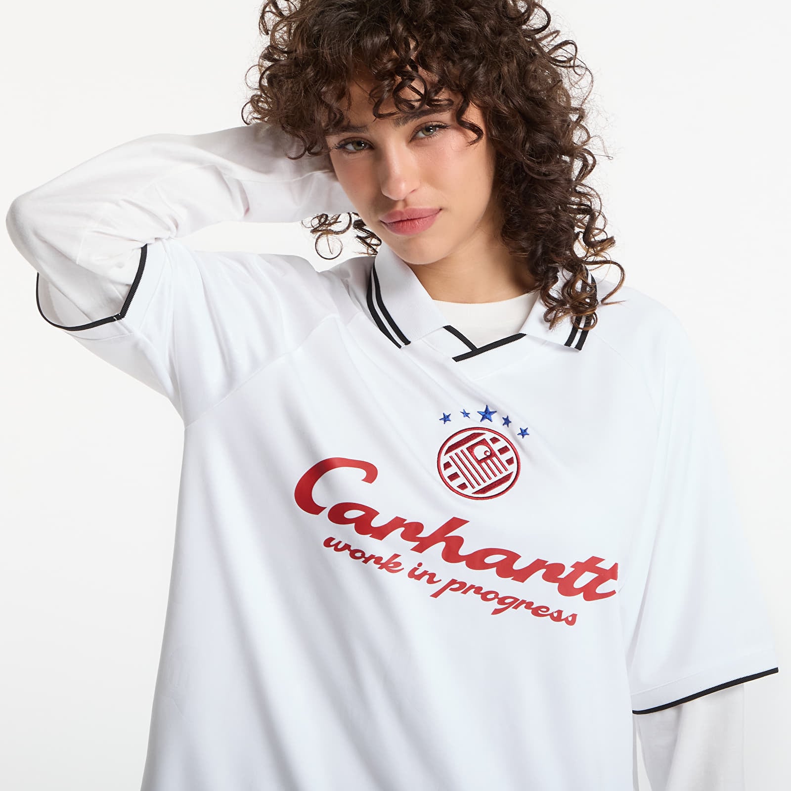 Pánske tričká Carhartt WIP S/S Terrace Football T-Shirt UNISEX Heart Train Jacquard, White