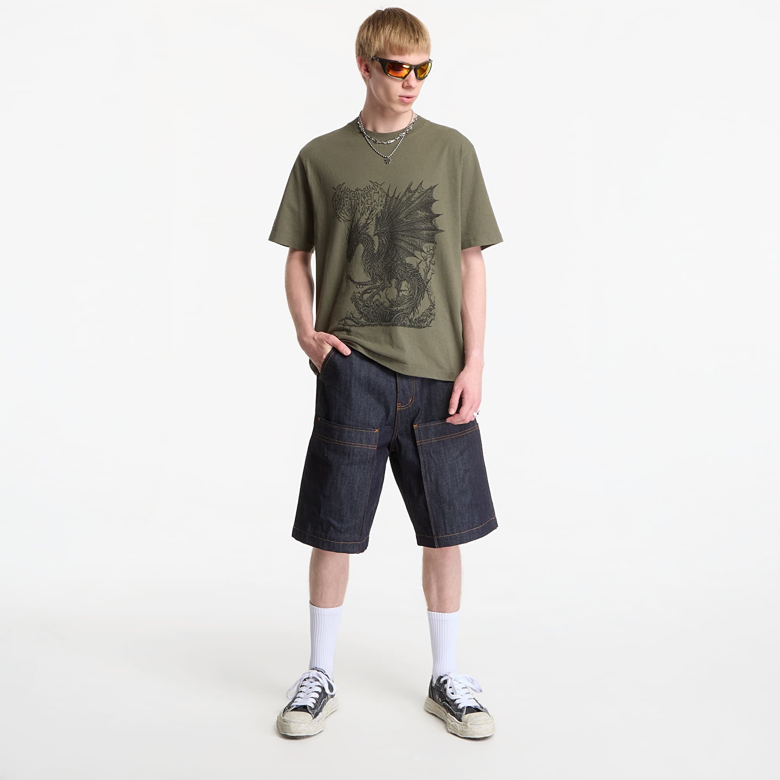 Heren T-shirts Wasted Paris Balaur T-Shirt Olive Khaki