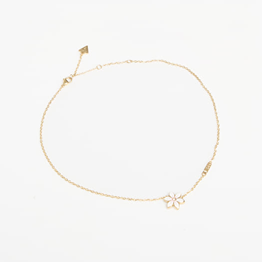Halsketting GUESS White Lotus Necklace Gold