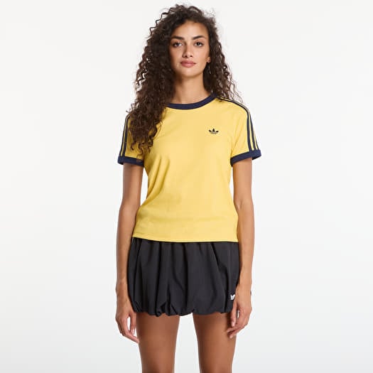 T-shirt adidas Heather 3-Stripes Cali T-Shirt Warm Vanilla/ Bold Gold/ Night Indigo
