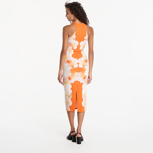 desigual orange dress Desigual Ruffled cold-shoulder Mini Dress | Orange