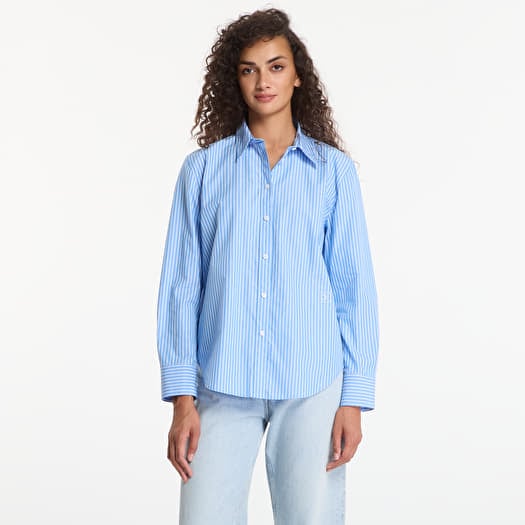 Shirt Calvin Klein Yarndye Cotton Poplin Regular Shirt Angel Hair Stripe Marina Brilliant