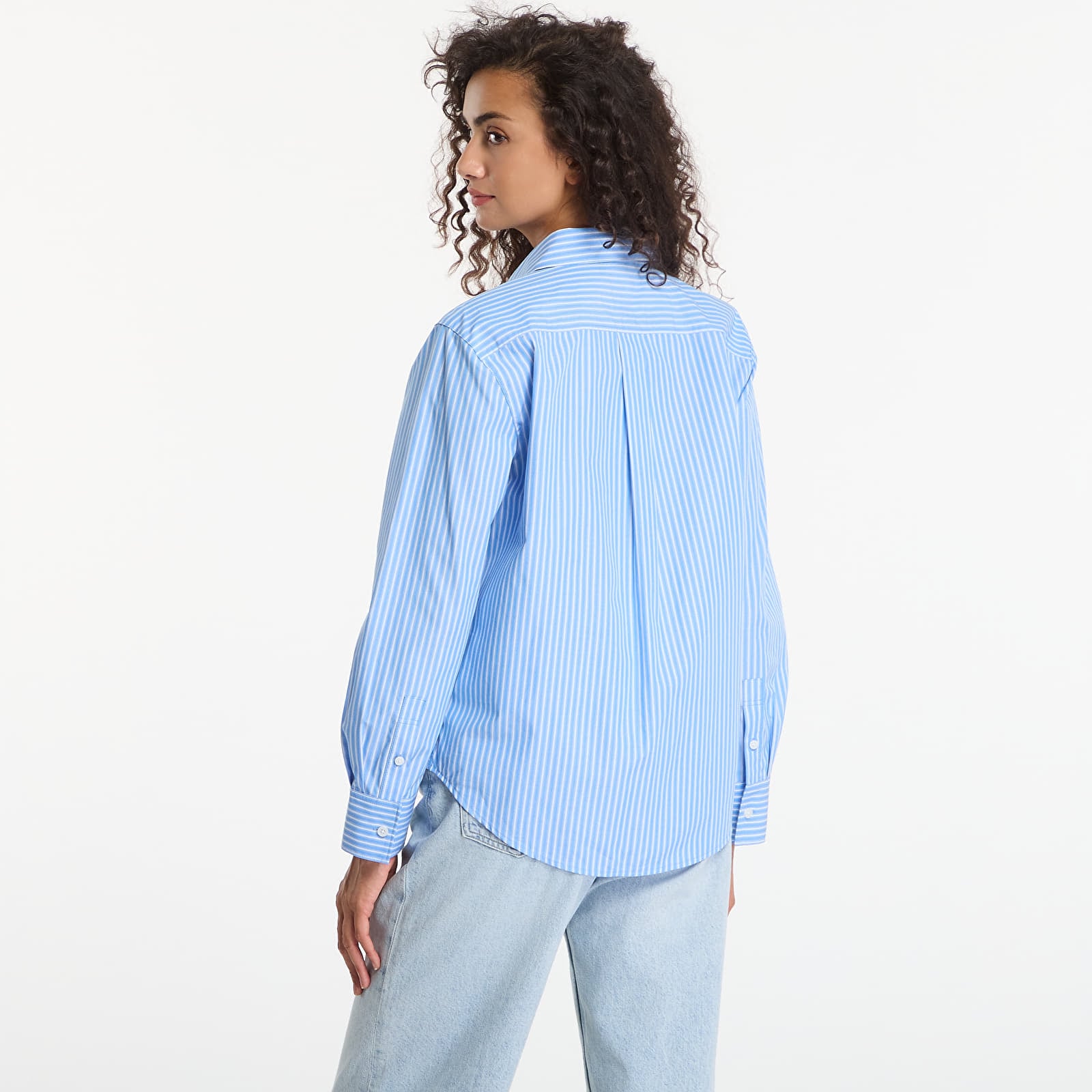 Shirts Calvin Klein Yarndye Cotton Poplin Regular Shirt Angel Hair Stripe Marina Brilliant