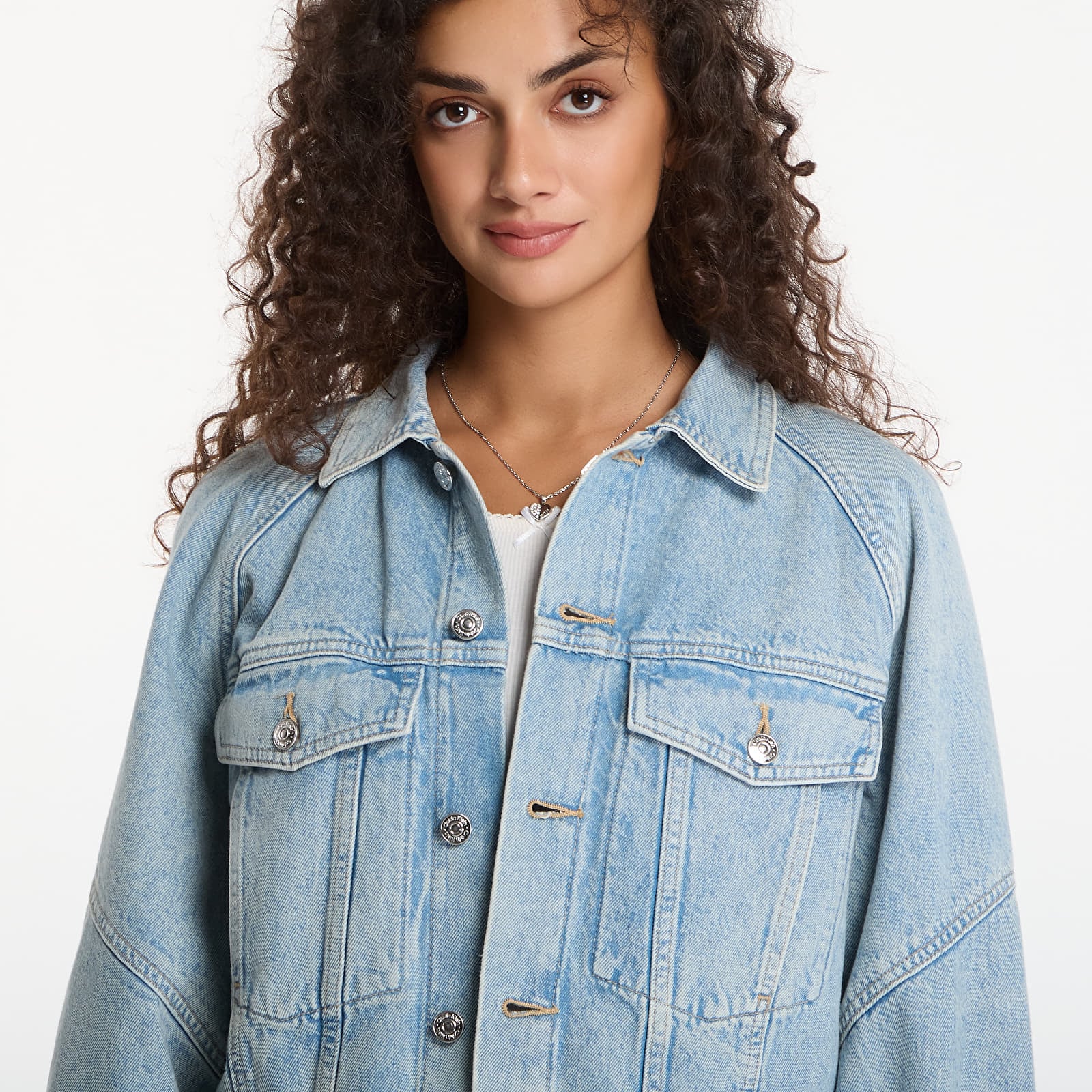 Jacken Calvin Klein Jeans Branded Boxy Denim Jacket Fresh Water