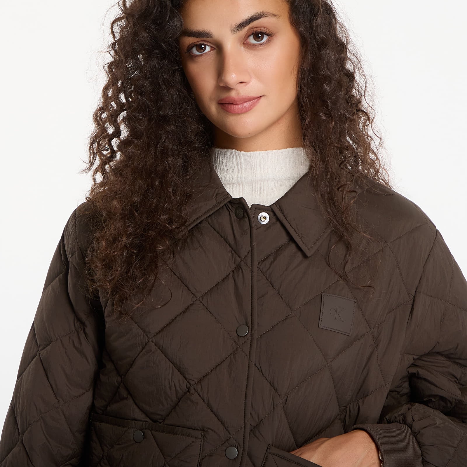 Куртки Calvin Klein Jeans Ulw Short Seasonal Quilted Liner Jacket Dark Coffee